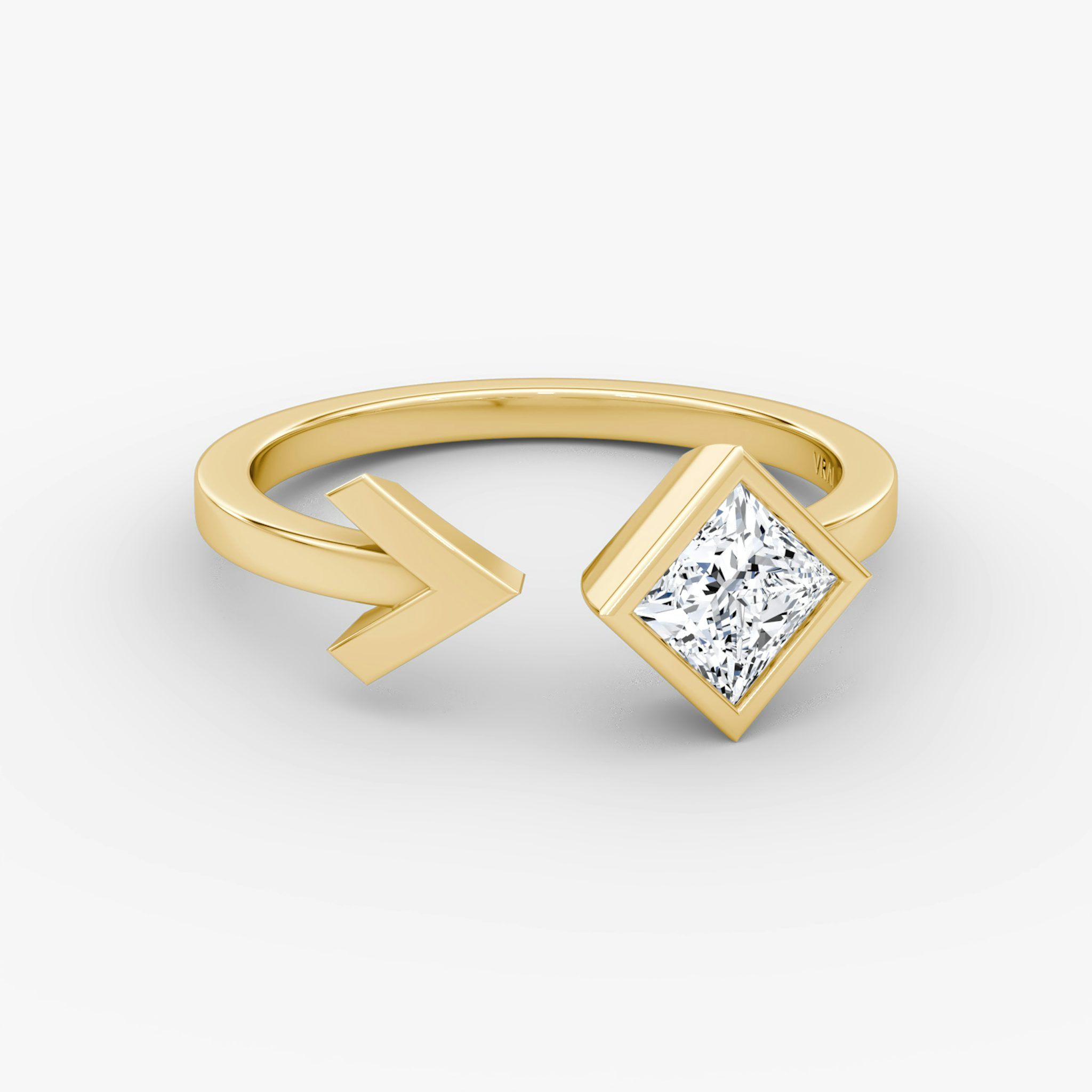 Arrow Cuff Ring | Princess | 14k | Yellow Gold | caratWeight: 0.50ct