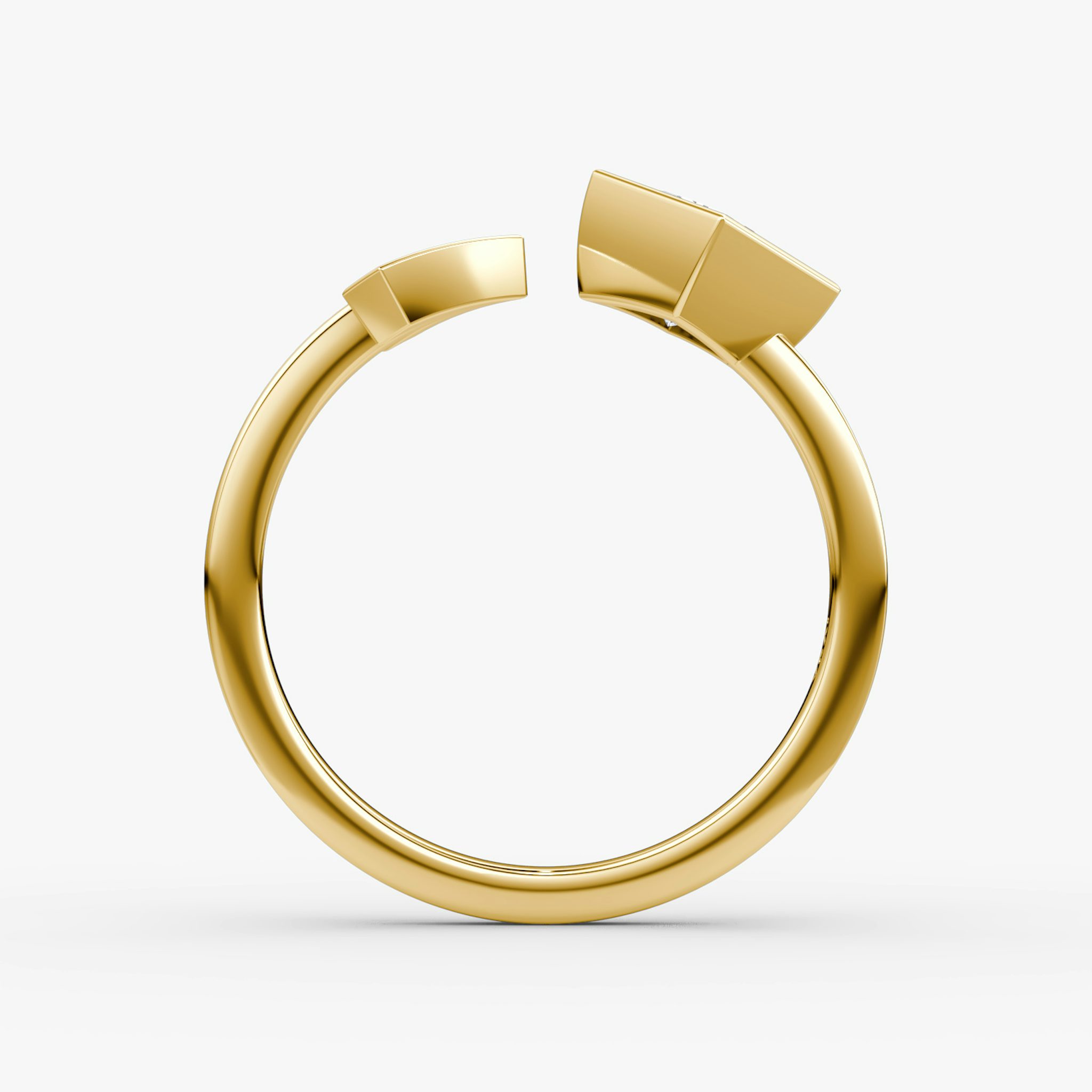 Arrow Cuff Ring | Princess | 14k | Yellow Gold | caratWeight: 0.50ct