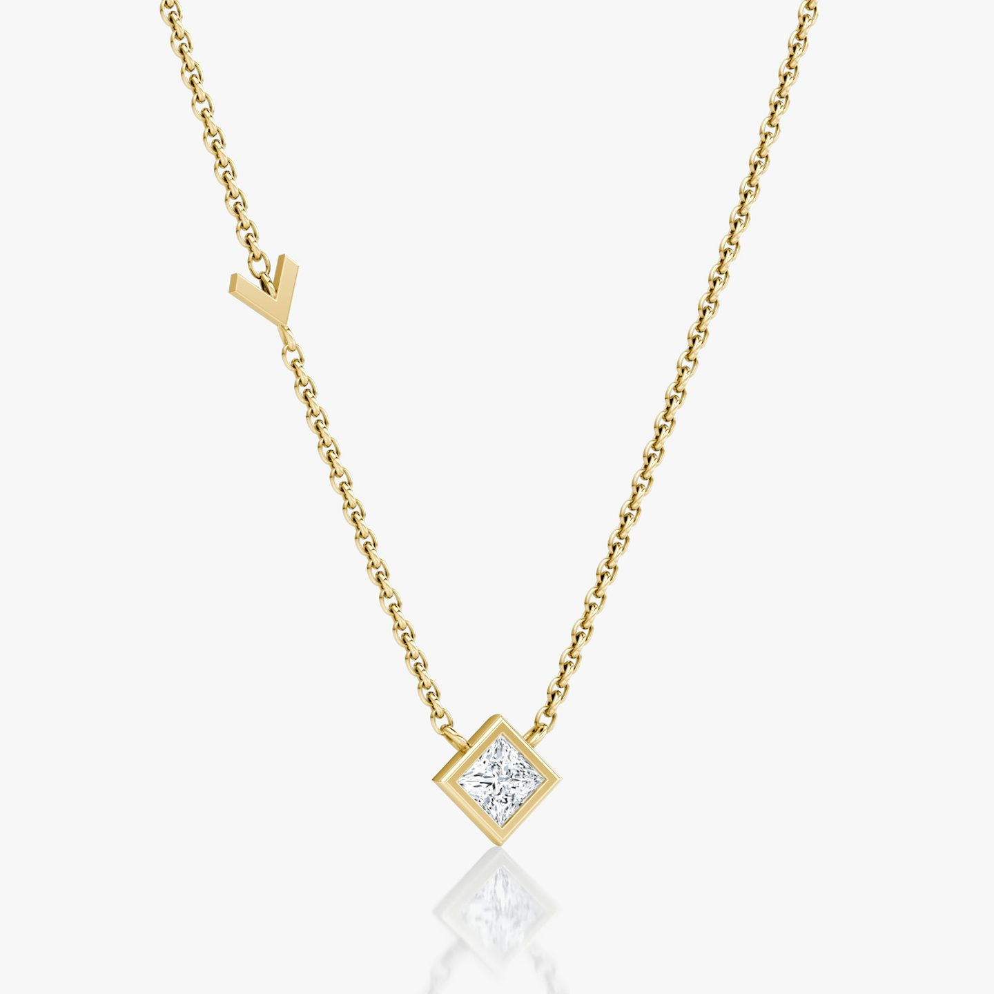 Collier Arrow Station | Princesse | 14k | Or jaune | caratWeight: 0.25ct