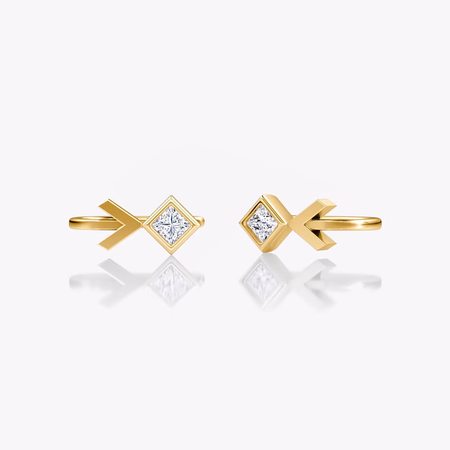 Arrow Cuff Earring Princess | Yellow Gold