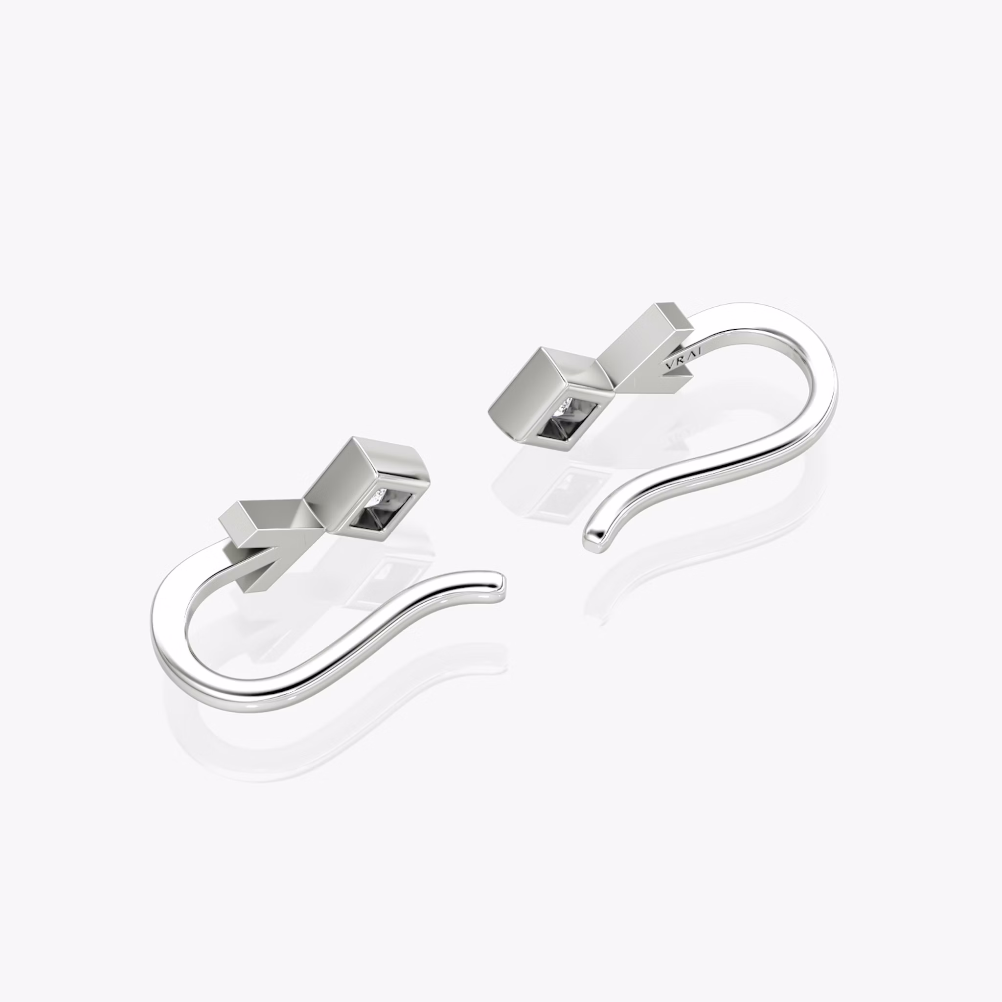 Arrow Cuff Earring | Princess | 14k | White Gold | caratWeight: 0.15ct