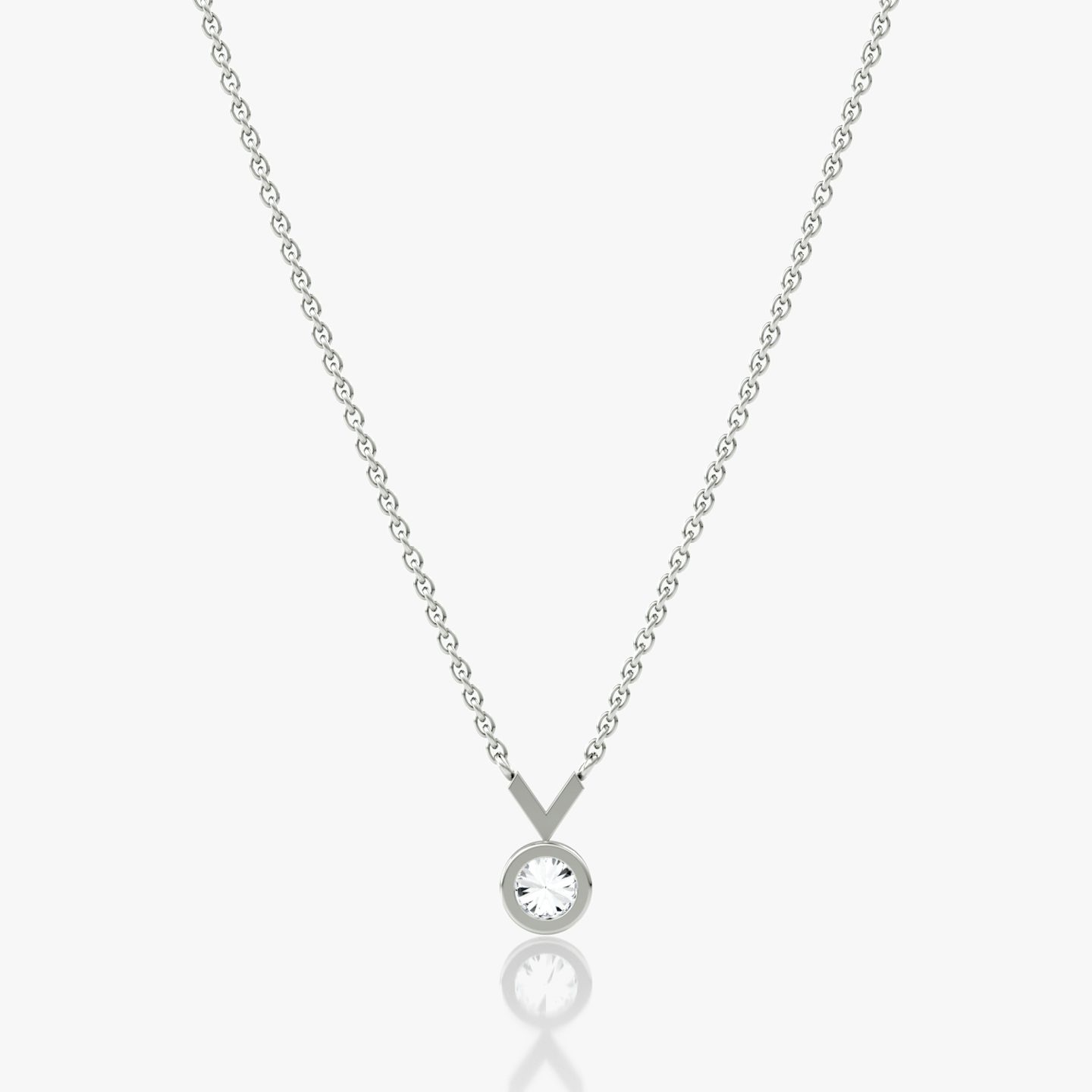 Collier Arrow | Rond Brillant | 14k | Or blanc | caratWeight: 0.25ct