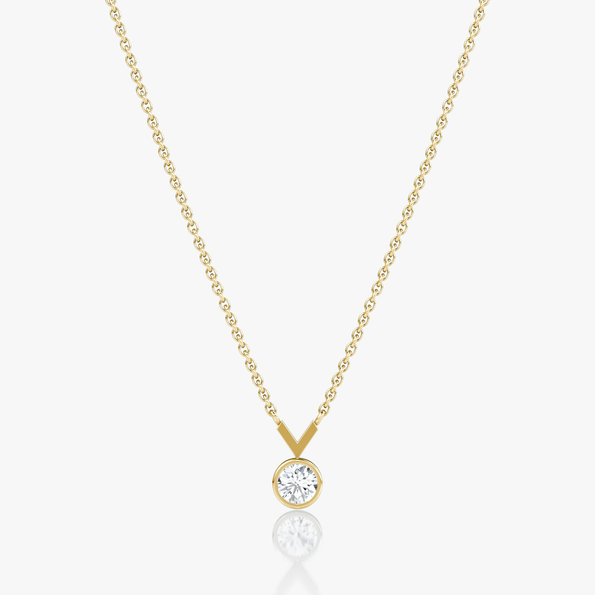 Arrow Necklace | Round Brilliant | 14k | Yellow Gold | caratWeight: 0.25ct