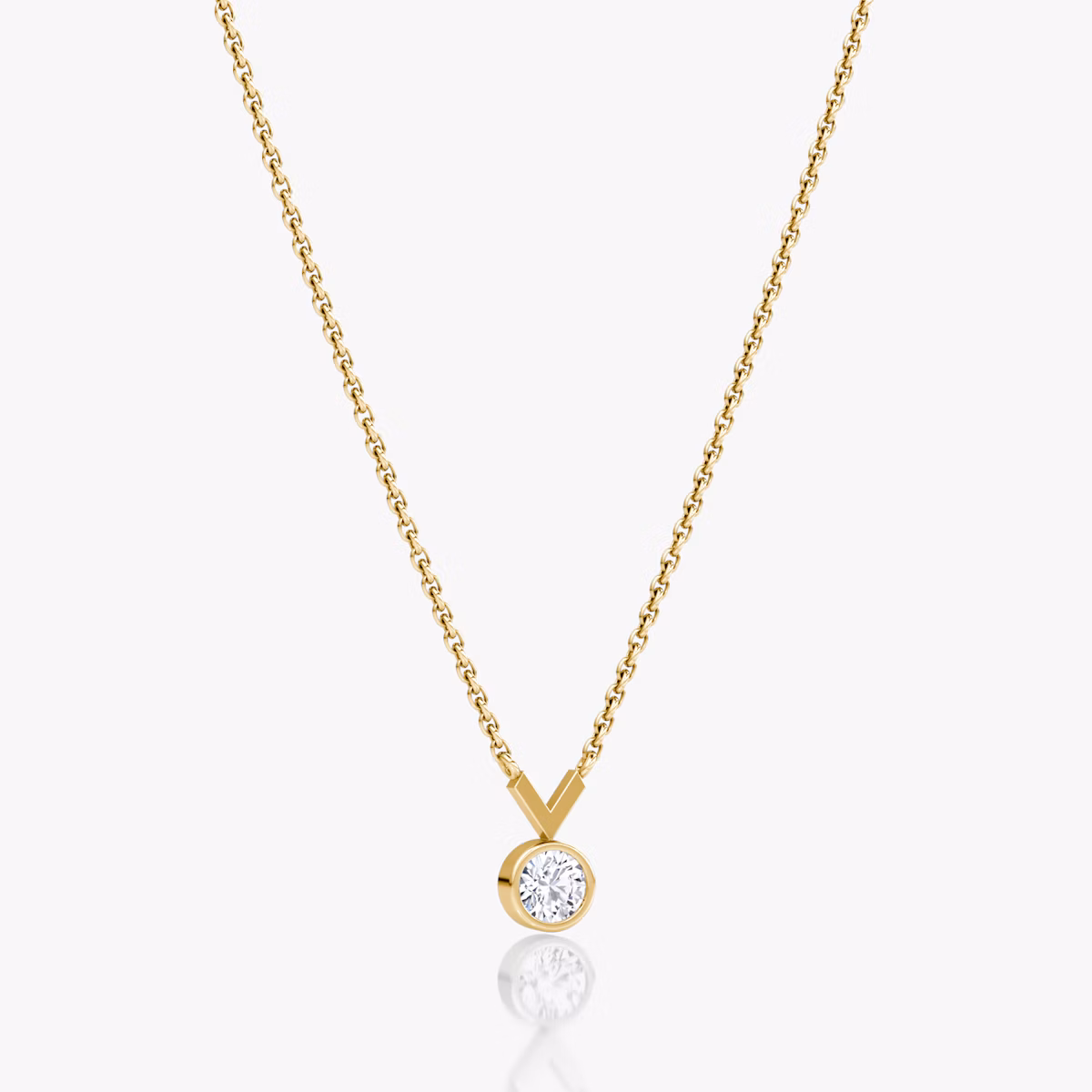 Arrow Necklace | Round Brilliant | 14k | Yellow Gold | caratWeight: 0.25ct