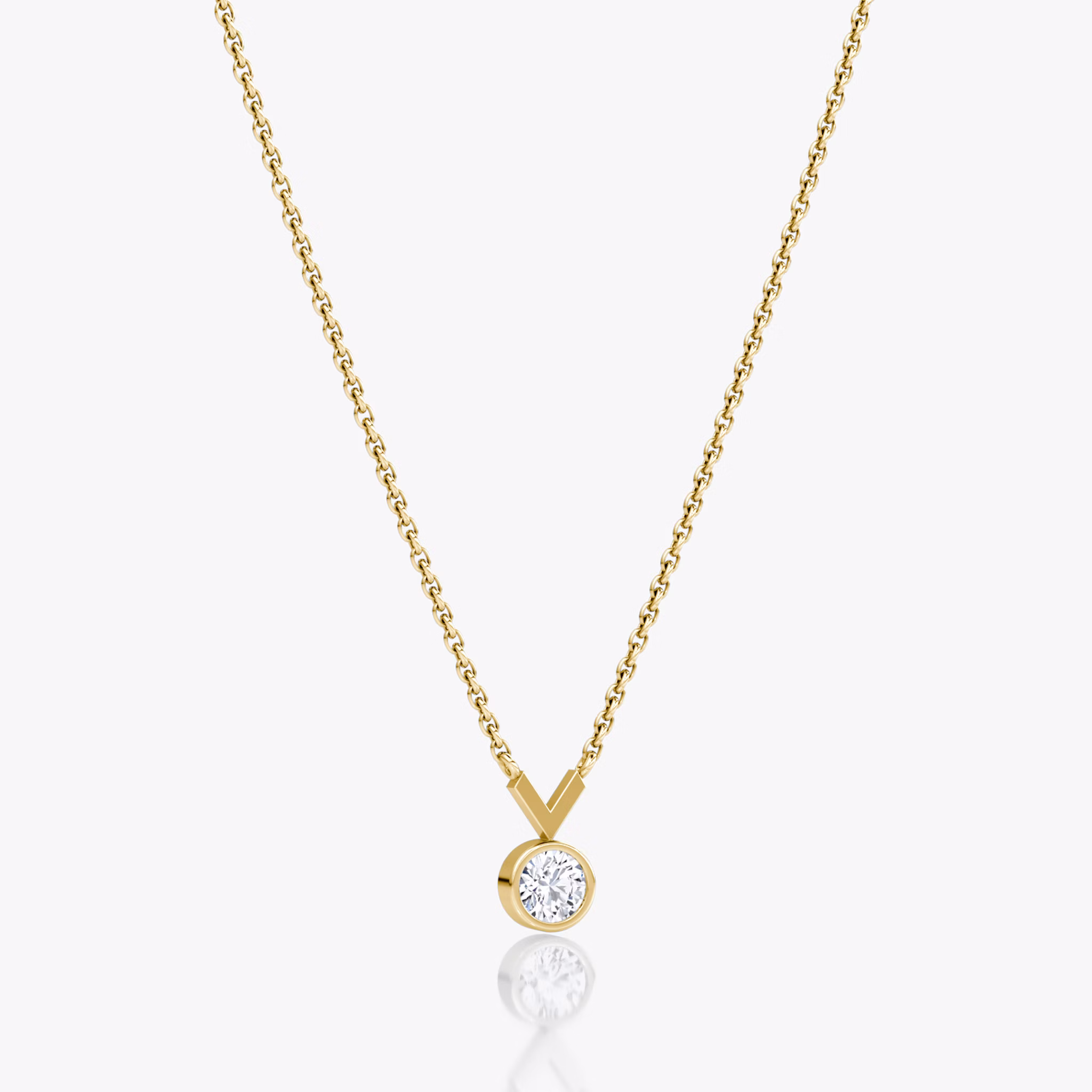 Arrow Necklace | Round Brilliant | 14k | Yellow Gold | caratWeight: 0.25ct