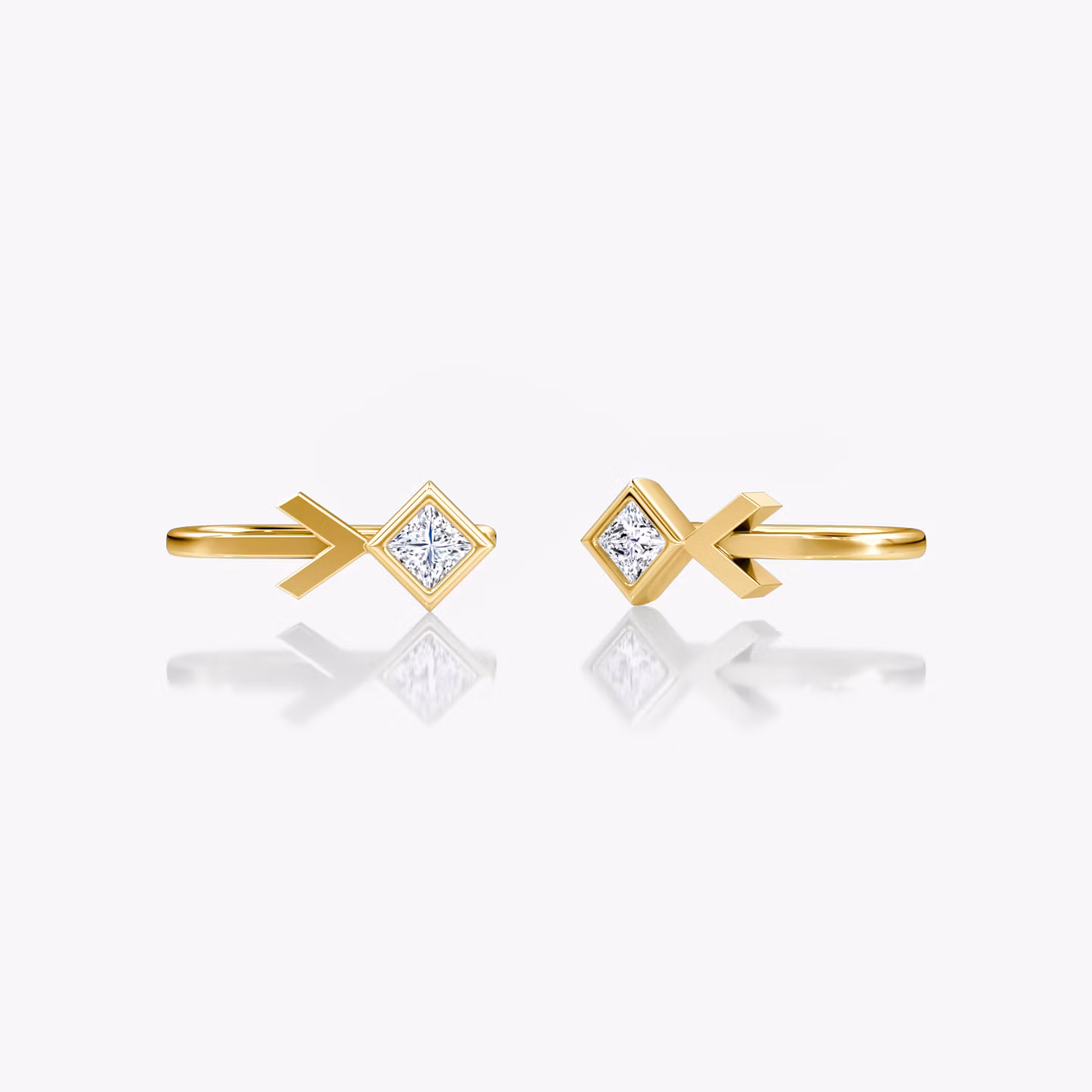 Arrow Cuff Earring Princess | Yellow Gold