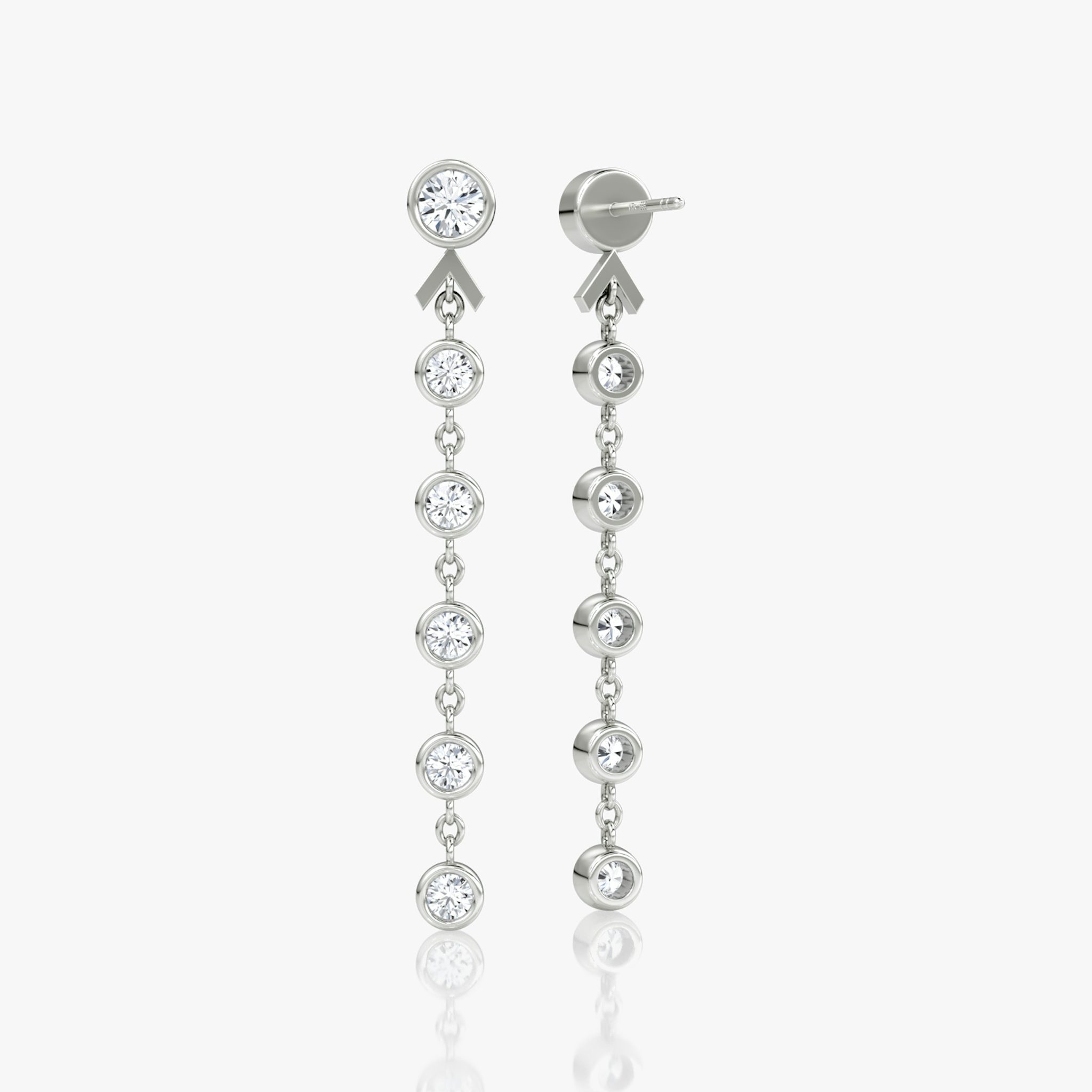 Arrow Drop Earring | Round Brilliant | 14k | White Gold | caratWeight: 0.75ct