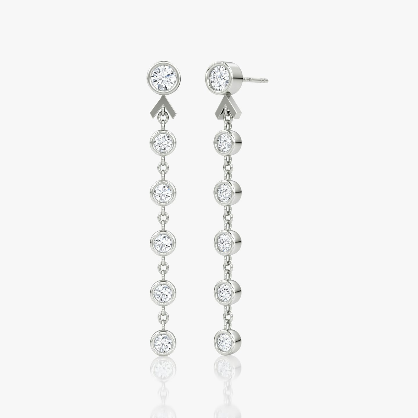 Arrow Drop Earring | Round Brilliant | 14k | White Gold | caratWeight: 0.75ct