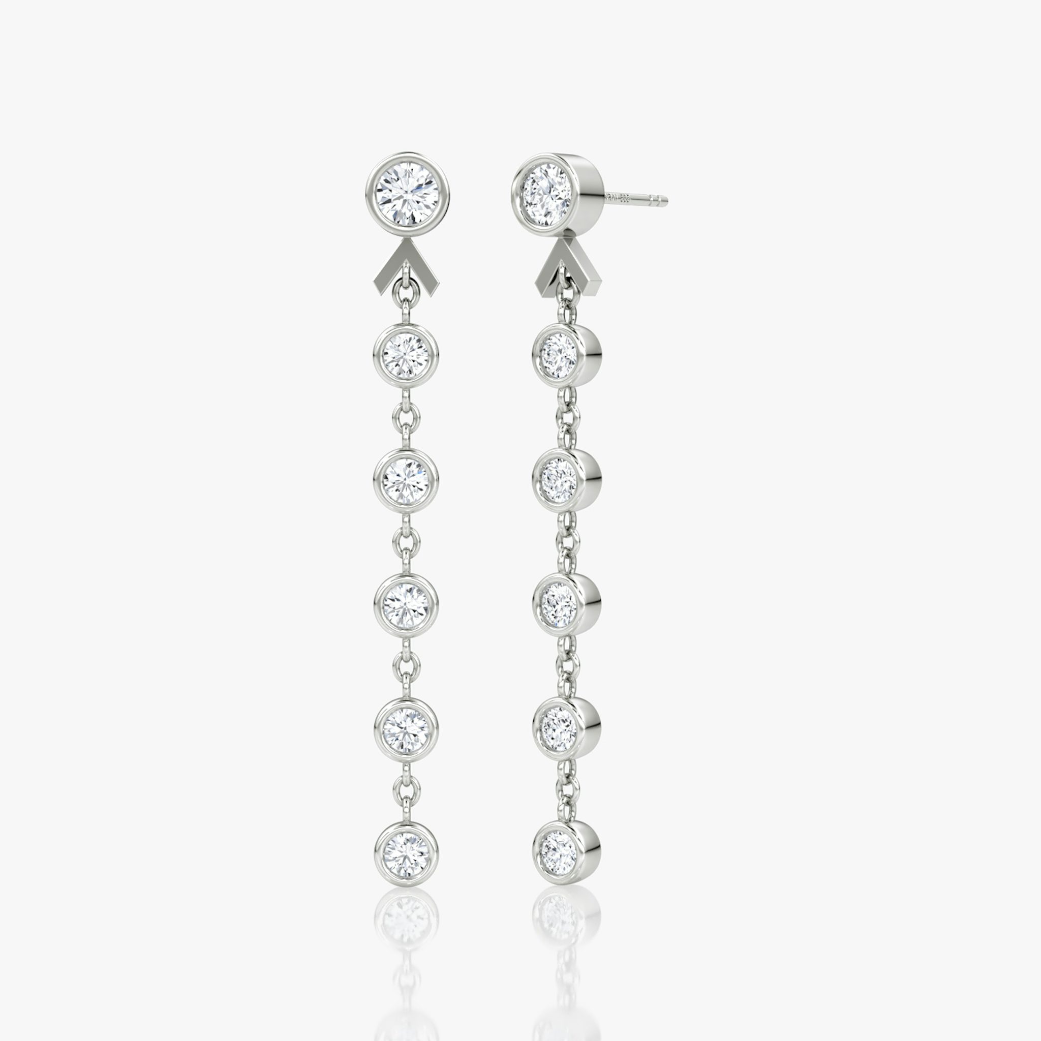 Arrow Drop Earring | Round Brilliant | 14k | White Gold | caratWeight: 0.75ct