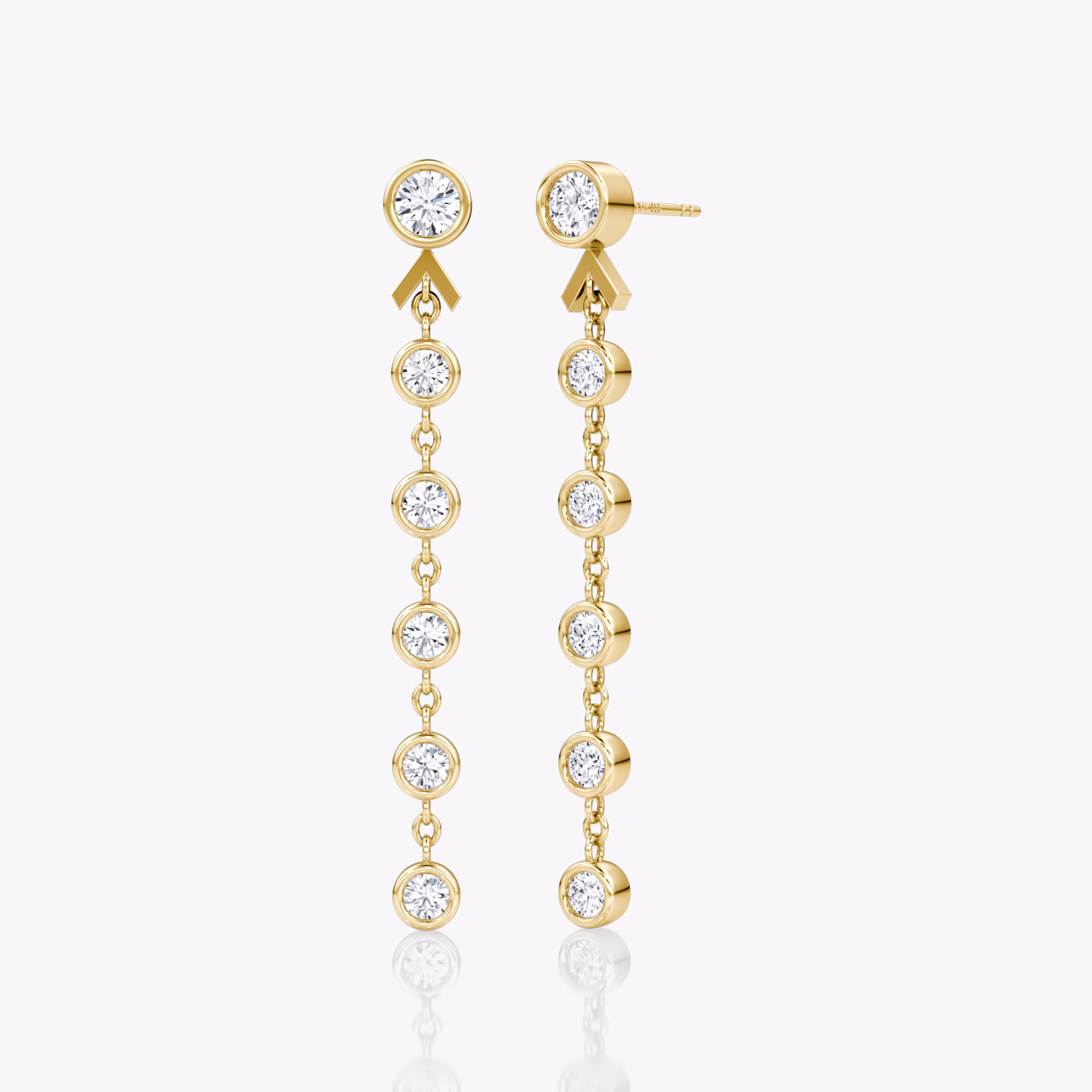 Arrow Drop Earring | Round Brilliant | 14k | Yellow Gold | caratWeight: 0.75ct