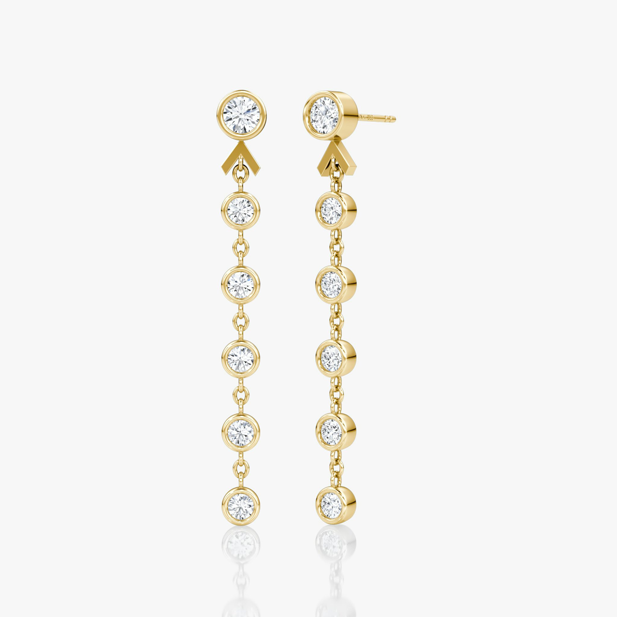 Arrow Drop Earring | Round Brilliant | 14k | Yellow Gold | caratWeight: 0.75ct
