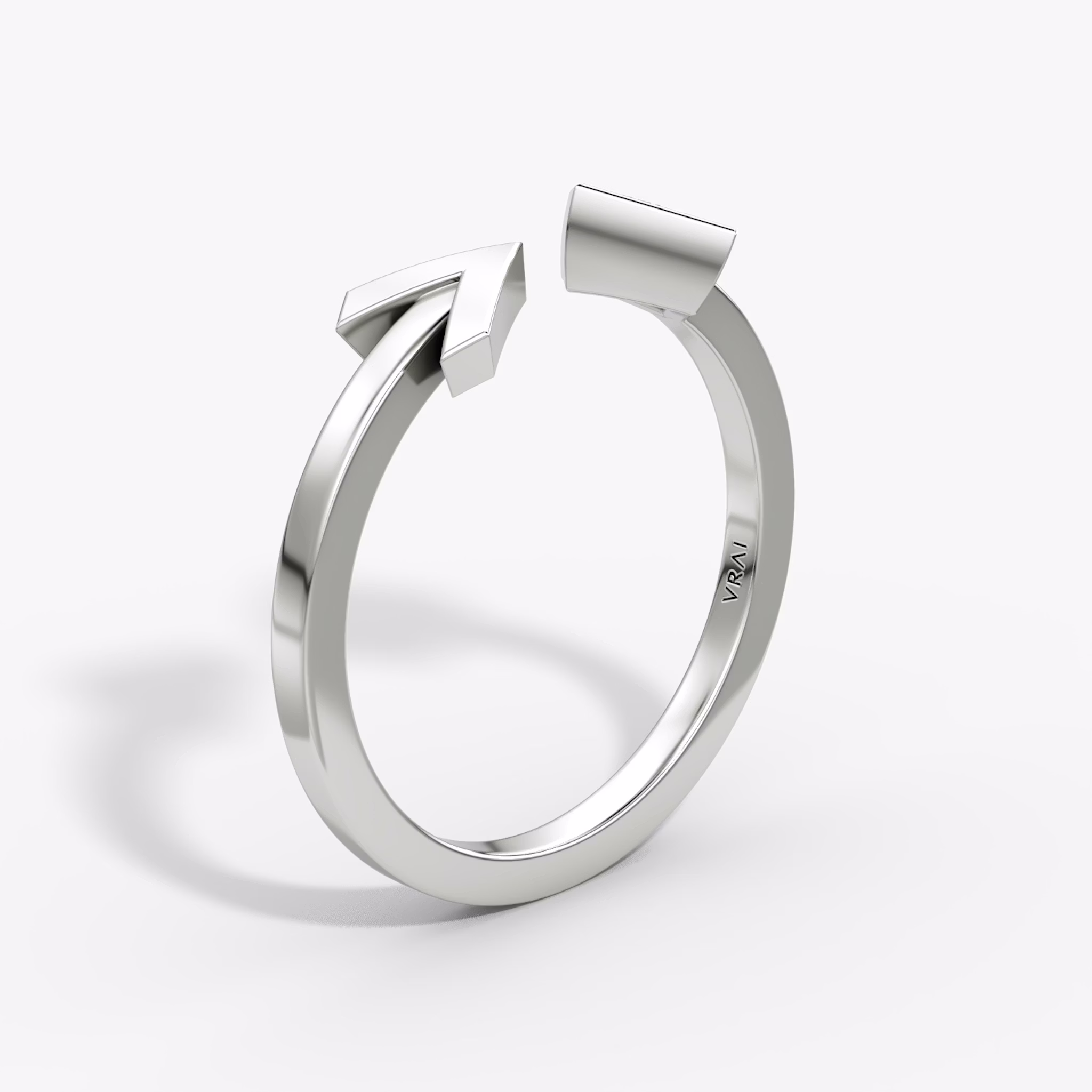 Arrow Cuff Ring | Princess | 14k | White Gold | caratWeight: 0.25ct