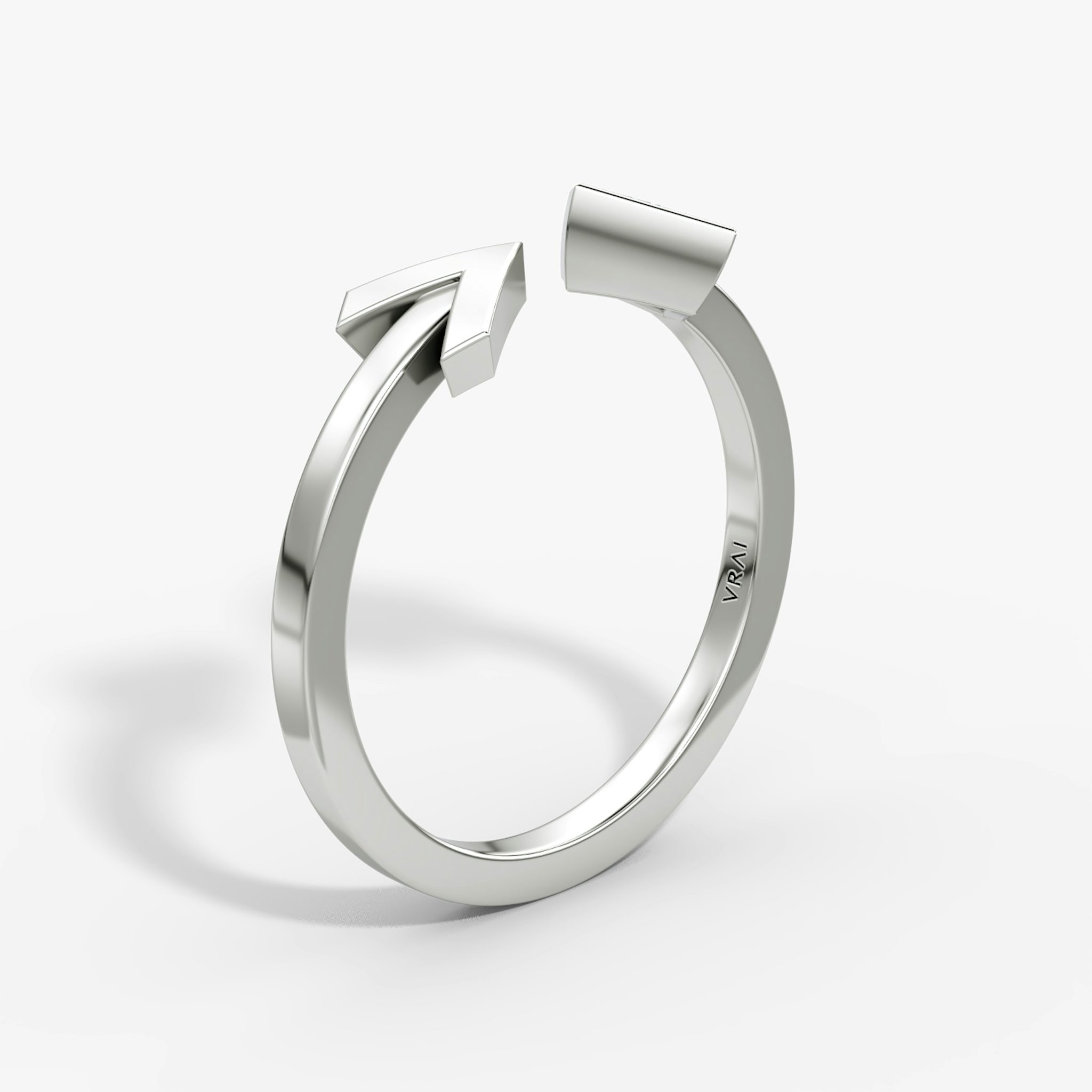 Arrow Cuff Ring | Princess | 14k | White Gold | caratWeight: 0.25ct