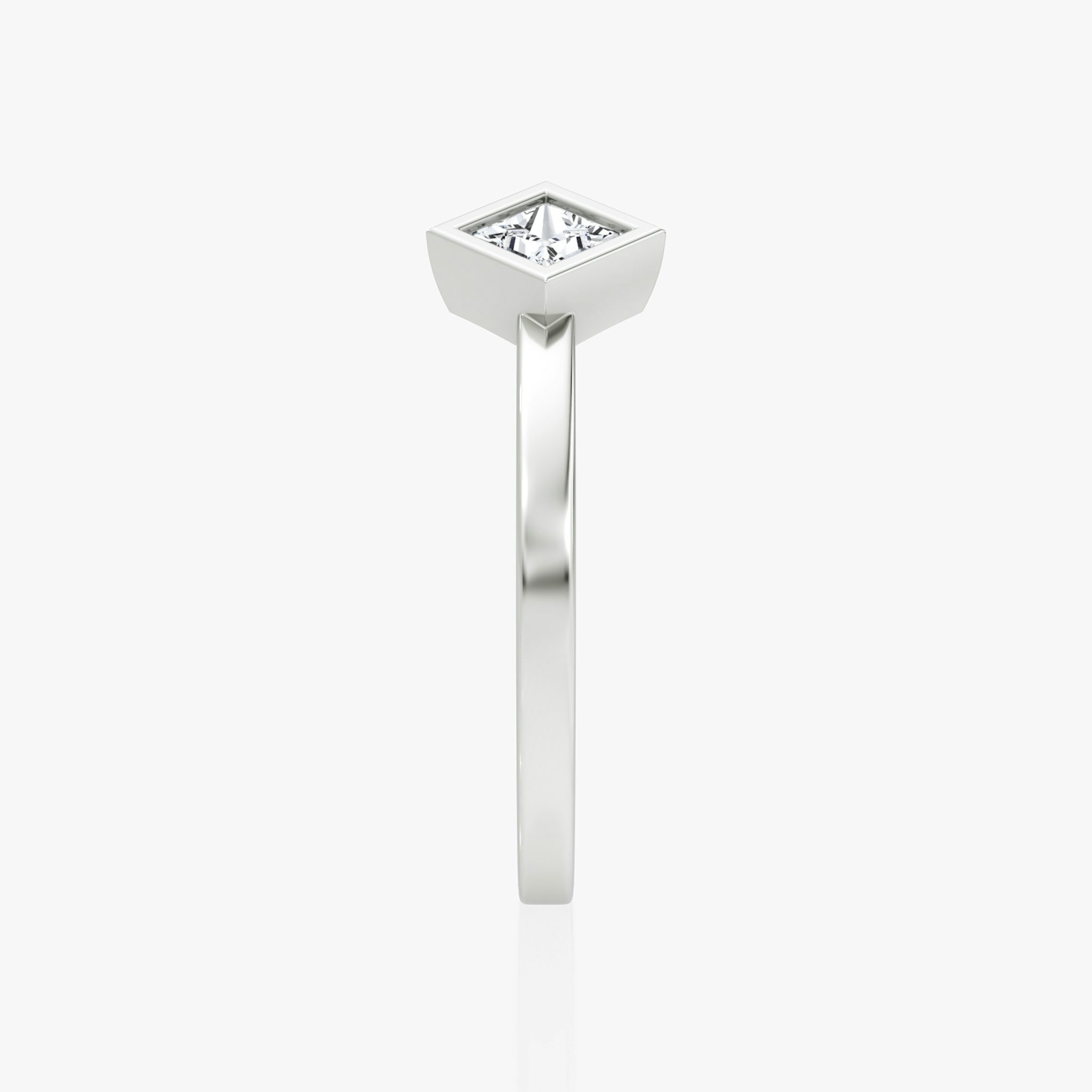 Arrow Cuff Ring | Princess | 14k | White Gold | caratWeight: 0.25ct