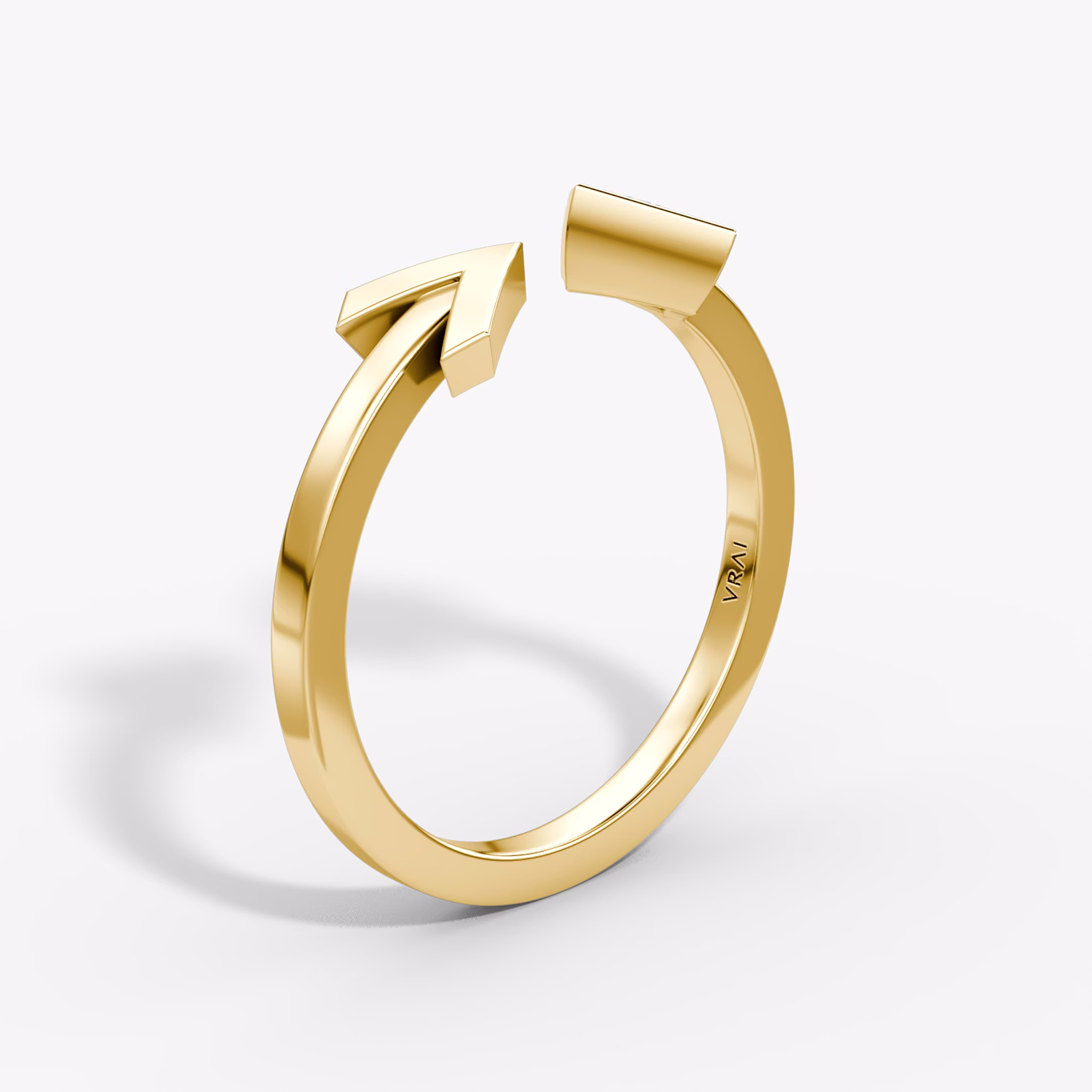 Arrow Cuff Ring | Princess | 14k | Yellow Gold | caratWeight: 0.25ct