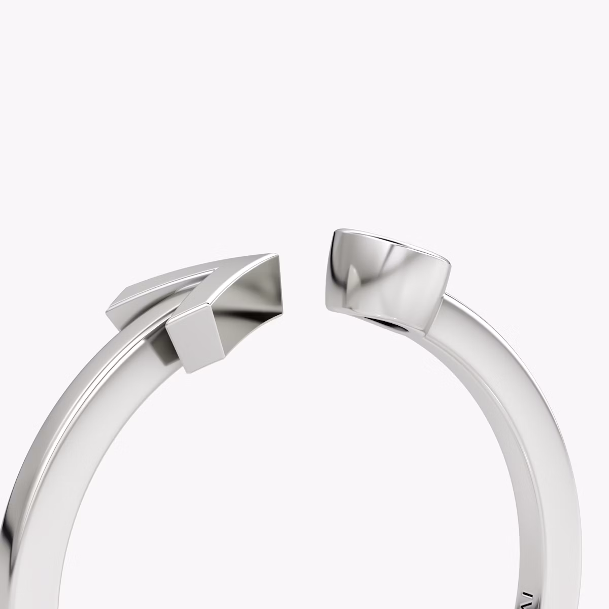 Arrow Cuff Ring | Round Brilliant | 14k | White Gold | caratWeight: 0.10ct