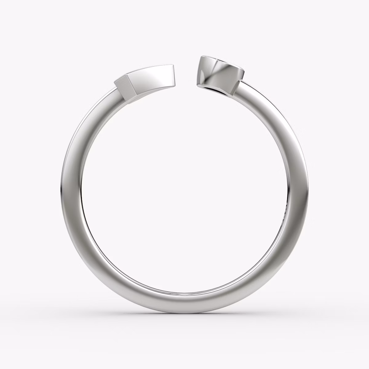 Arrow Cuff Ring | Round Brilliant | 14k | White Gold | caratWeight: 0.10ct