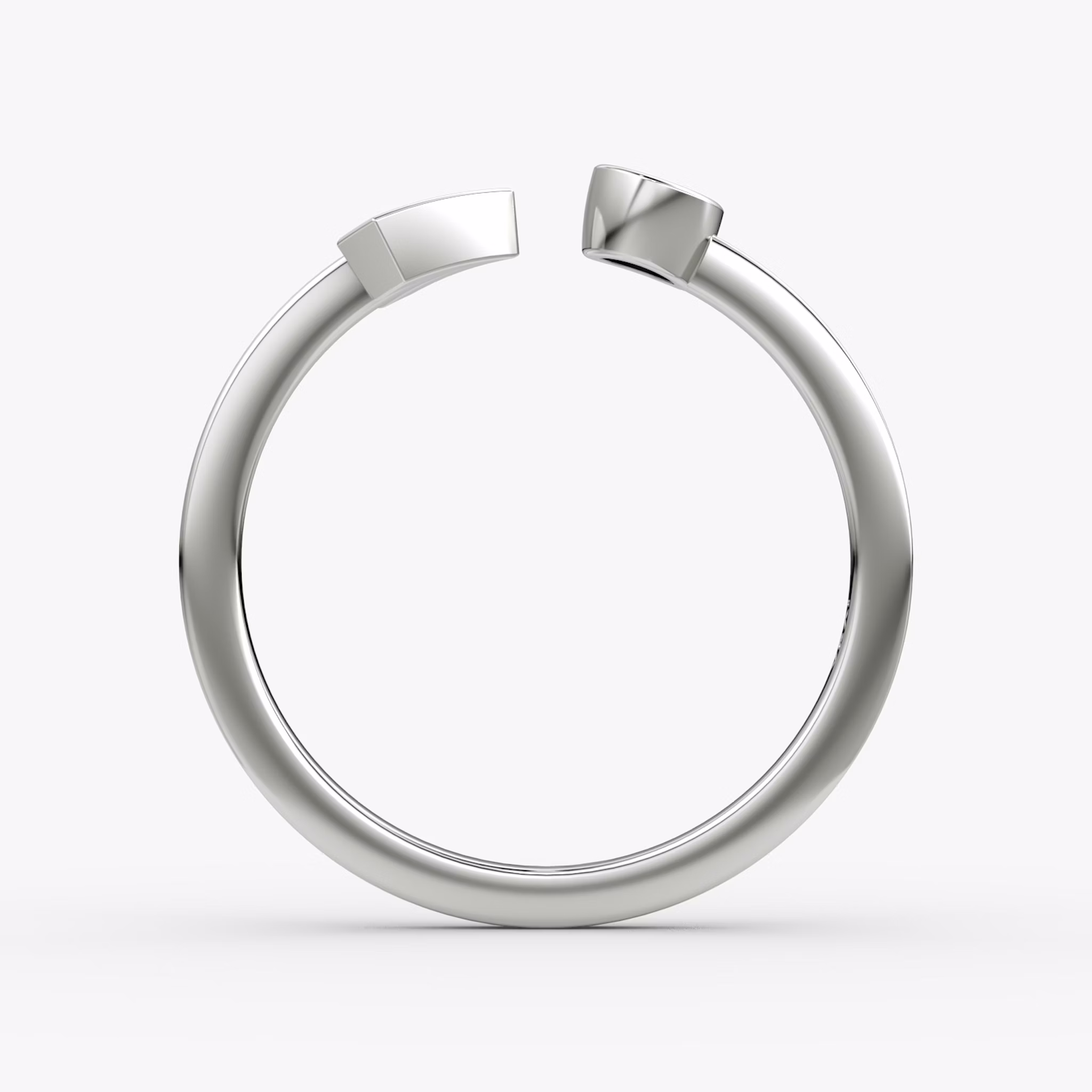 Arrow Cuff Ring | Round Brilliant | 14k | White Gold | caratWeight: 0.10ct