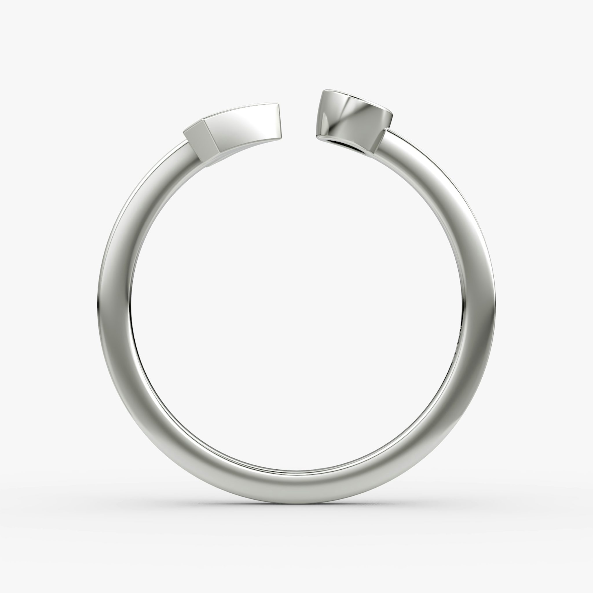 Arrow Cuff Ring | Round Brilliant | 14k | White Gold | caratWeight: 0.10ct