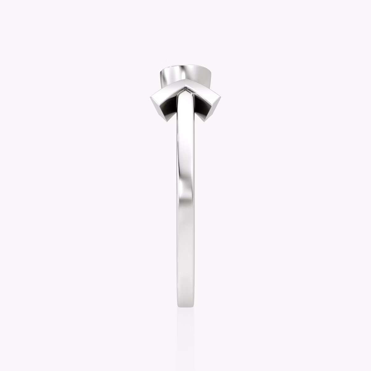 Arrow Cuff Ring | Round Brilliant | 14k | White Gold | caratWeight: 0.10ct