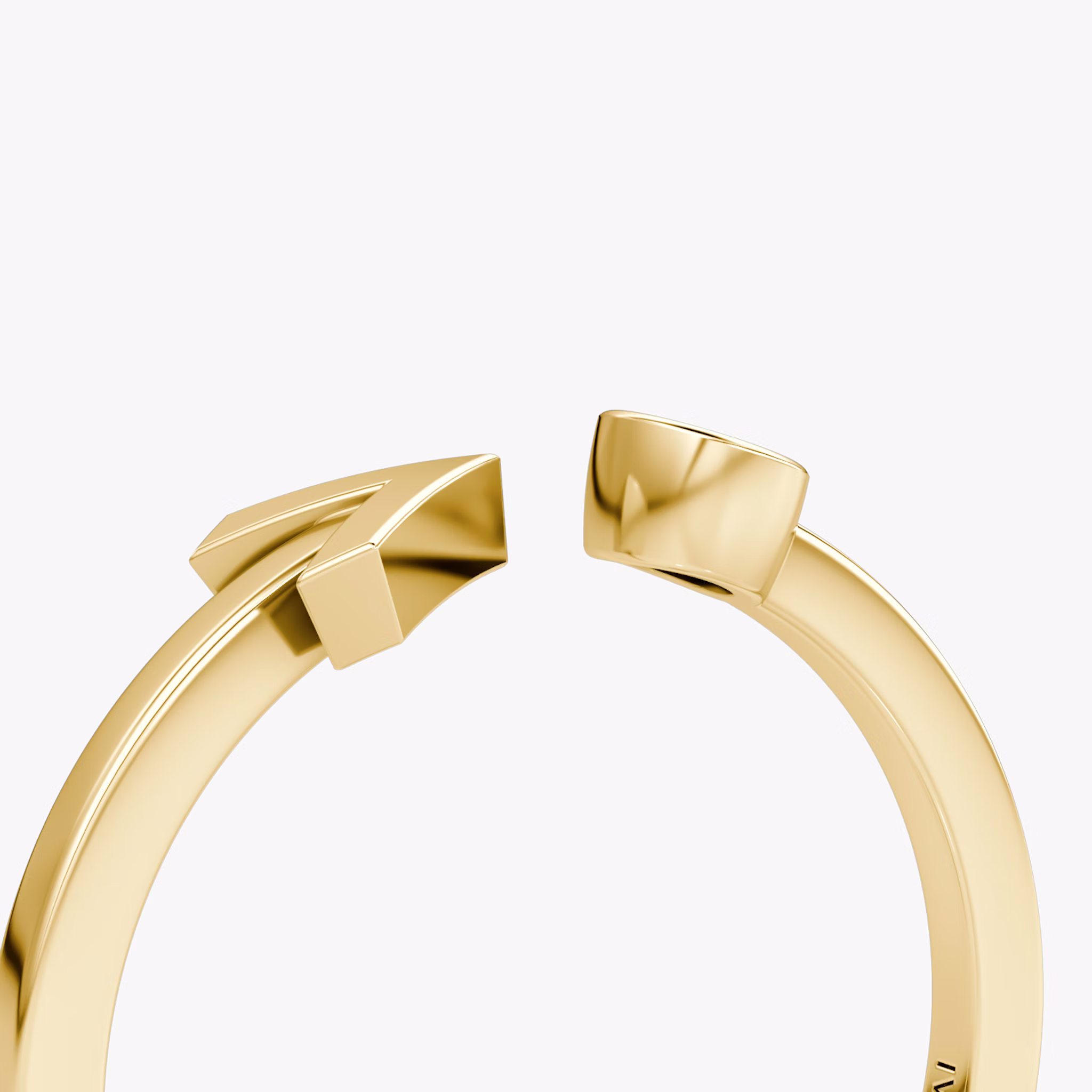 Arrow Cuff Ring | Round Brilliant | 14k | Yellow Gold | caratWeight: 0.10ct