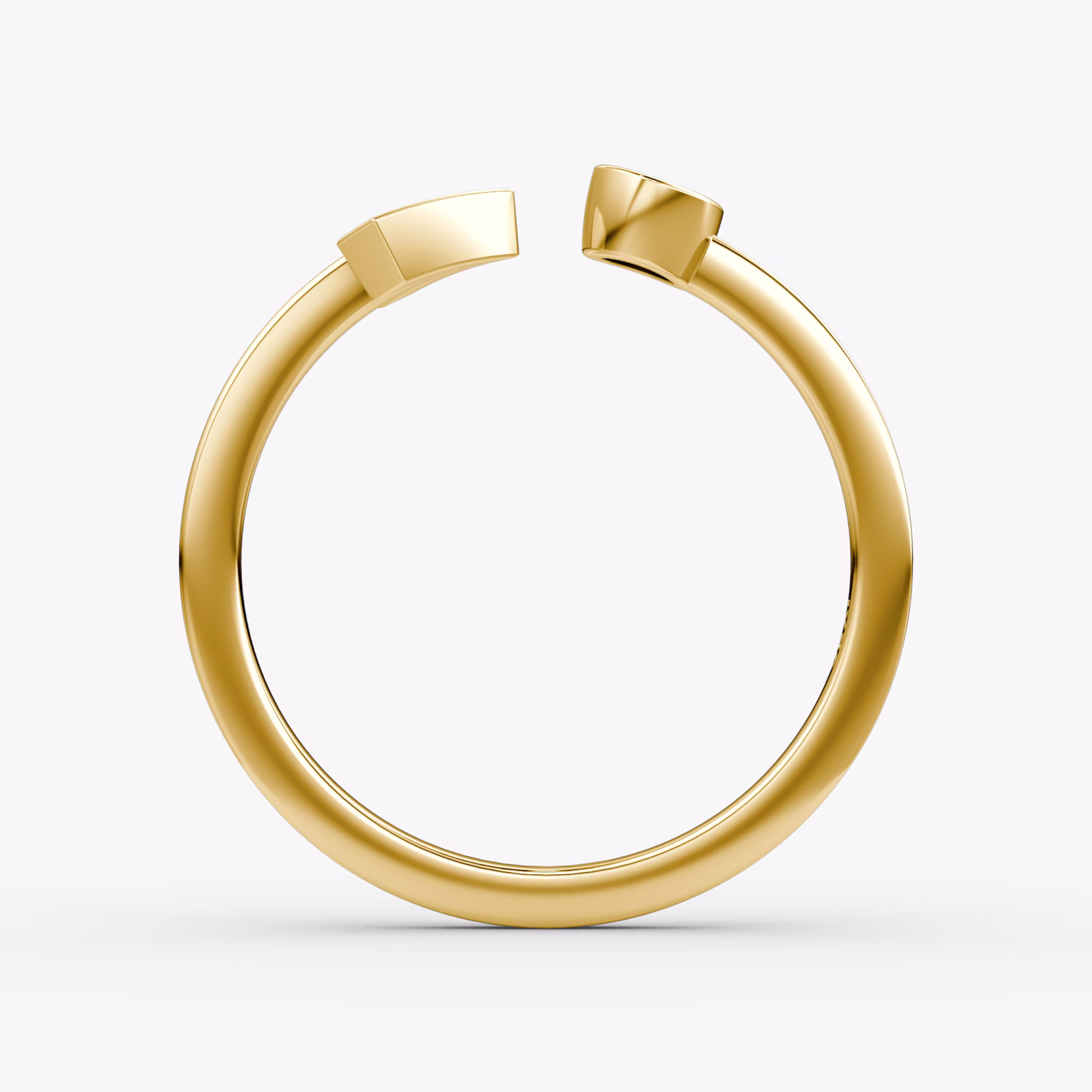 Arrow Cuff Ring | Round Brilliant | 14k | Yellow Gold | caratWeight: 0.10ct