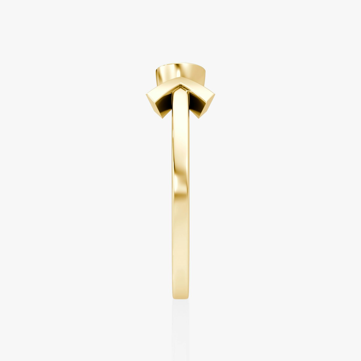 Bague Arrow Cuff | Rond Brillant | 14k | Or jaune | caratWeight: 0.10ct