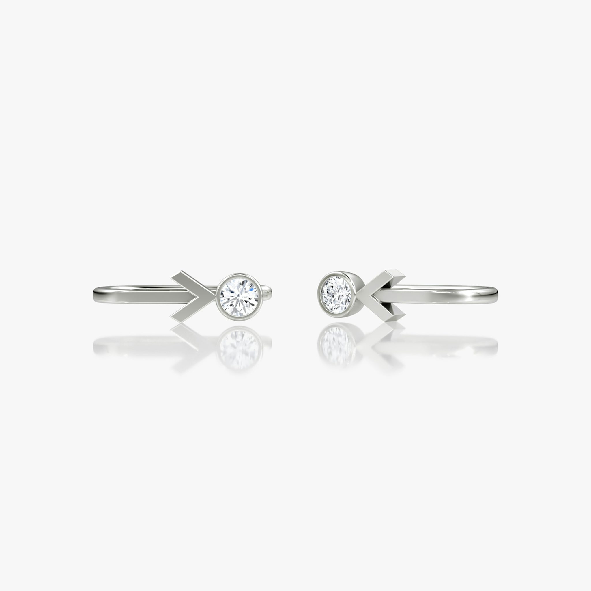 Arrow Cuff Earring | Round Brilliant | 14k | White Gold | caratWeight: 0.10ct