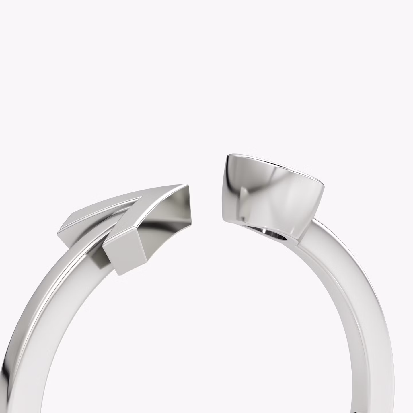 Bague Arrow Cuff | Rond Brillant | 14k | Or blanc | caratWeight: 0.25ct