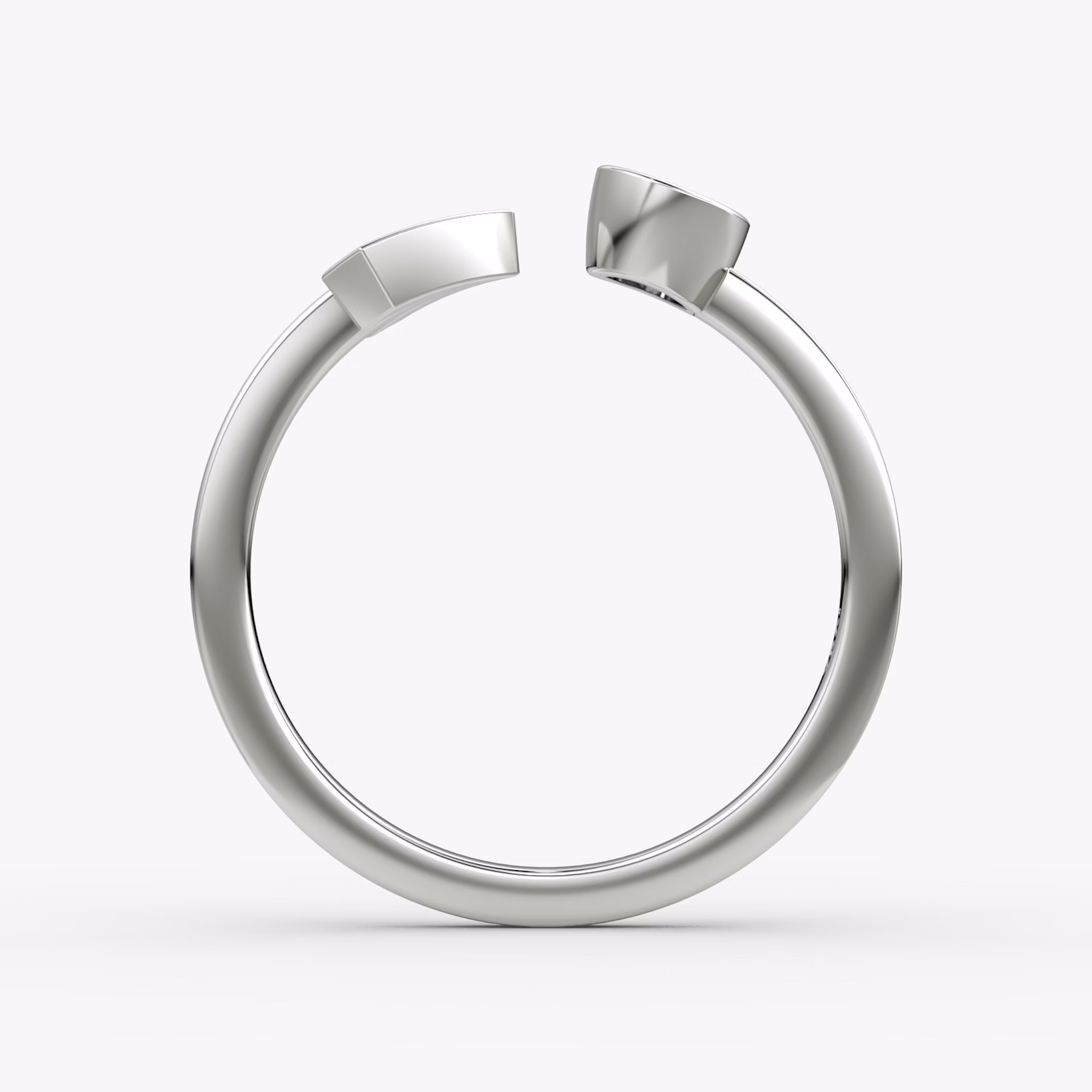 Arrow Cuff Ring | Round Brilliant | 14k | White Gold | caratWeight: 0.25ct