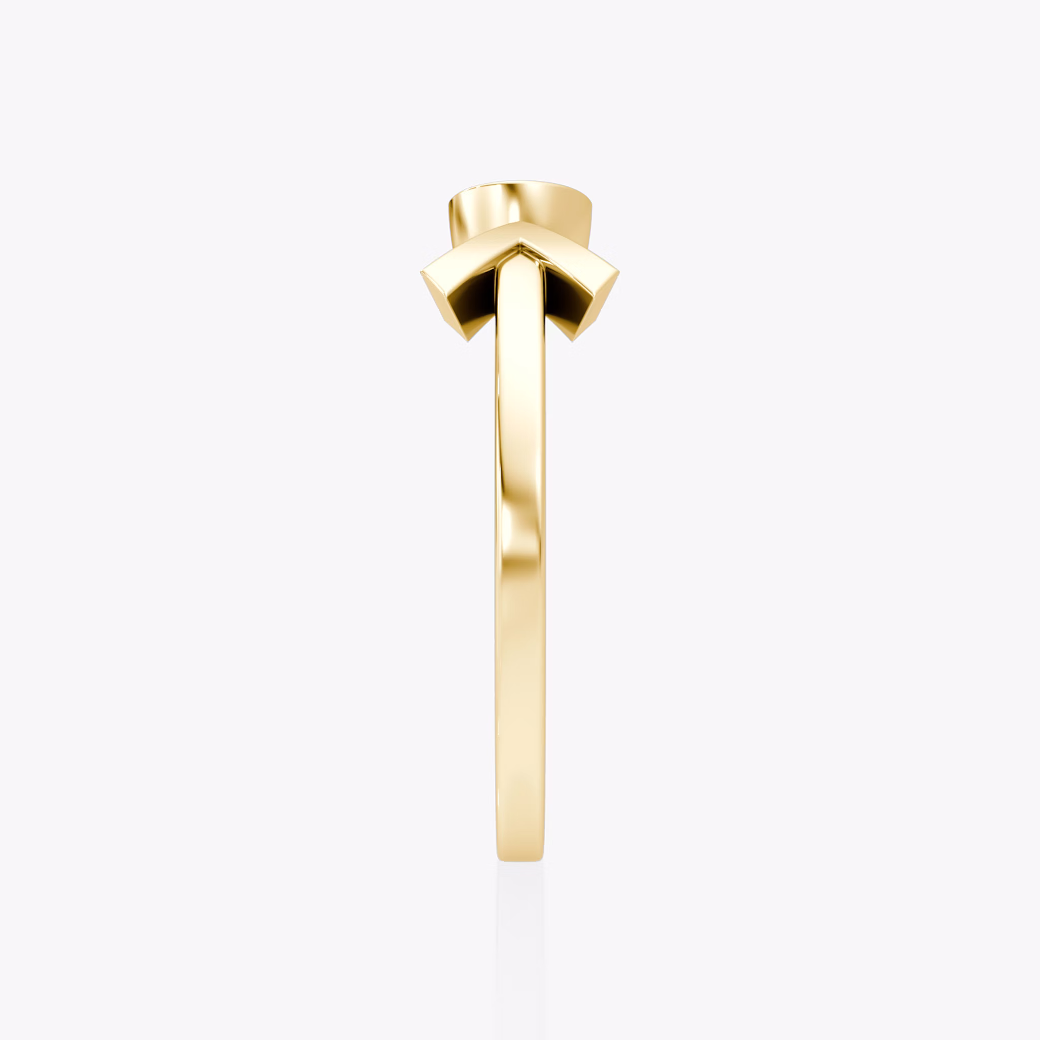 Arrow Cuff Ring | Round Brilliant | 14k | Yellow Gold | caratWeight: 0.25ct