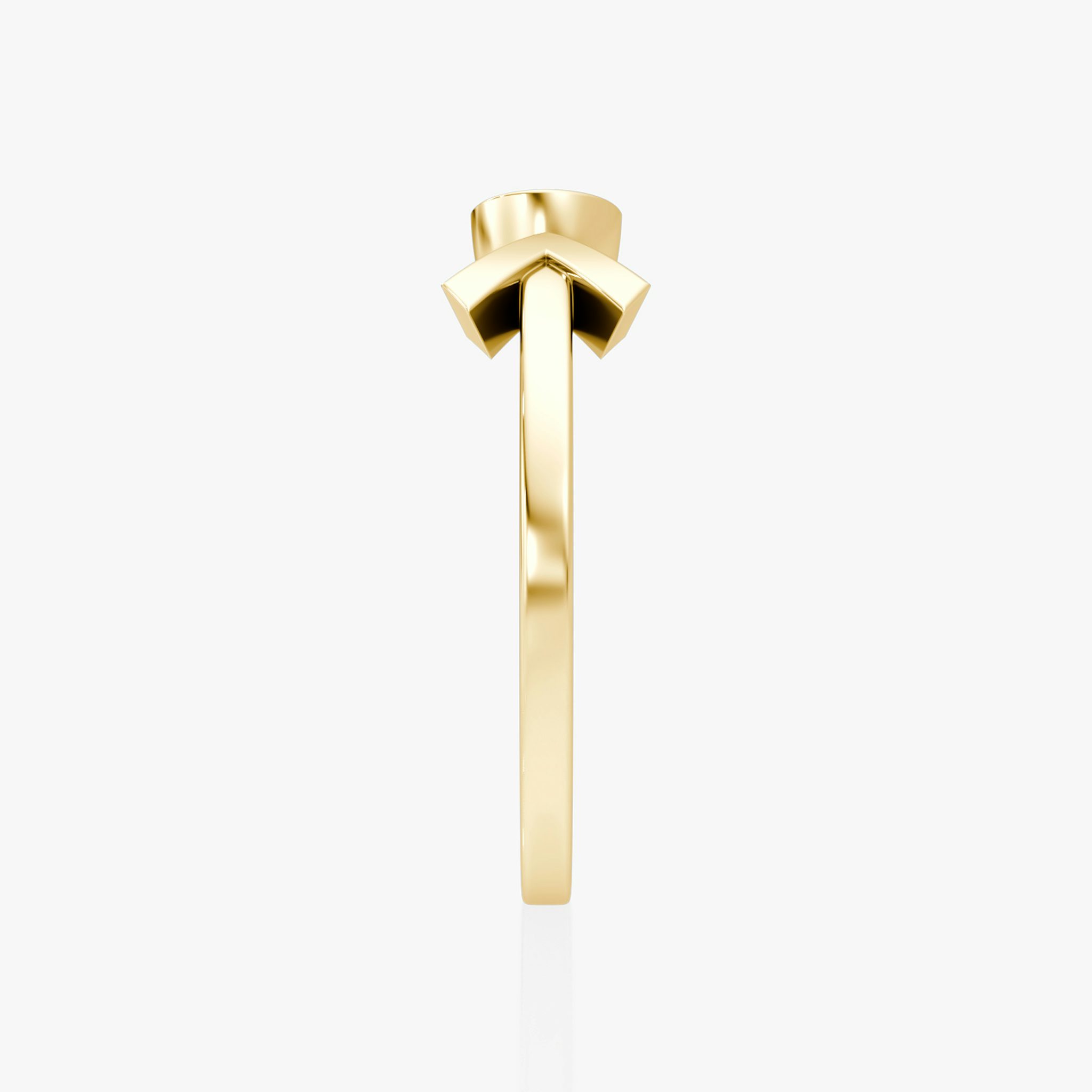 Arrow Cuff Ring | Round Brilliant | 14k | Yellow Gold | caratWeight: 0.25ct