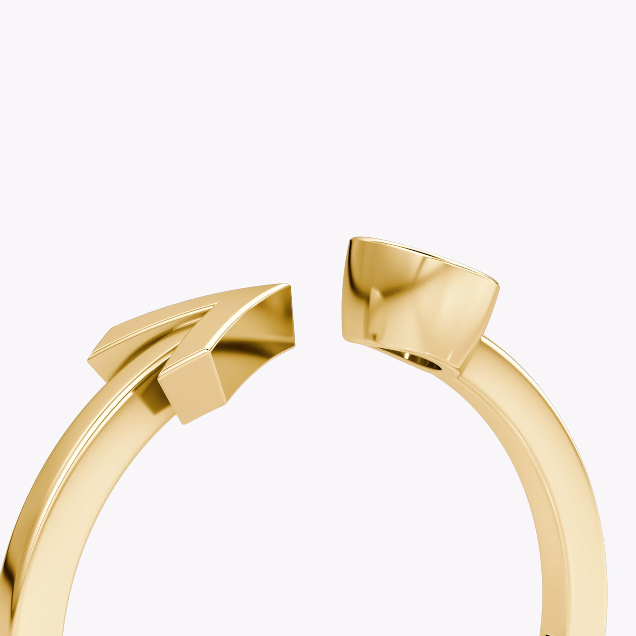 Arrow Cuff Ring | Round Brilliant | 14k | Yellow Gold | caratWeight: 0.25ct