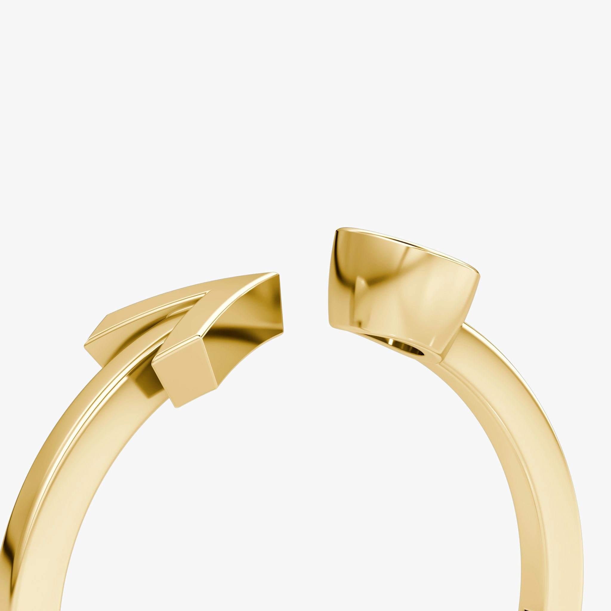 Arrow Cuff Ring | Round Brilliant | 14k | Yellow Gold | caratWeight: 0.25ct
