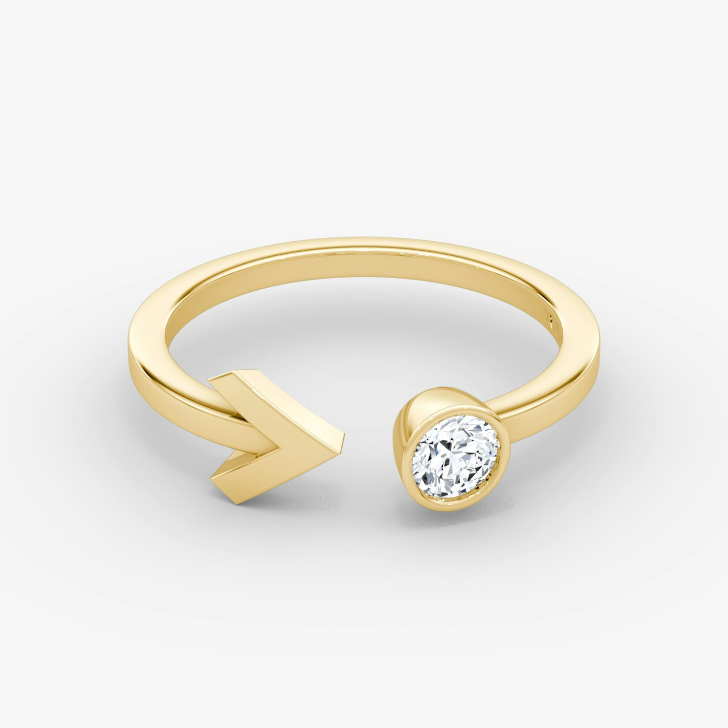 Bague Arrow Cuff | Rond Brillant | 14k | Or jaune | caratWeight: 0.25ct