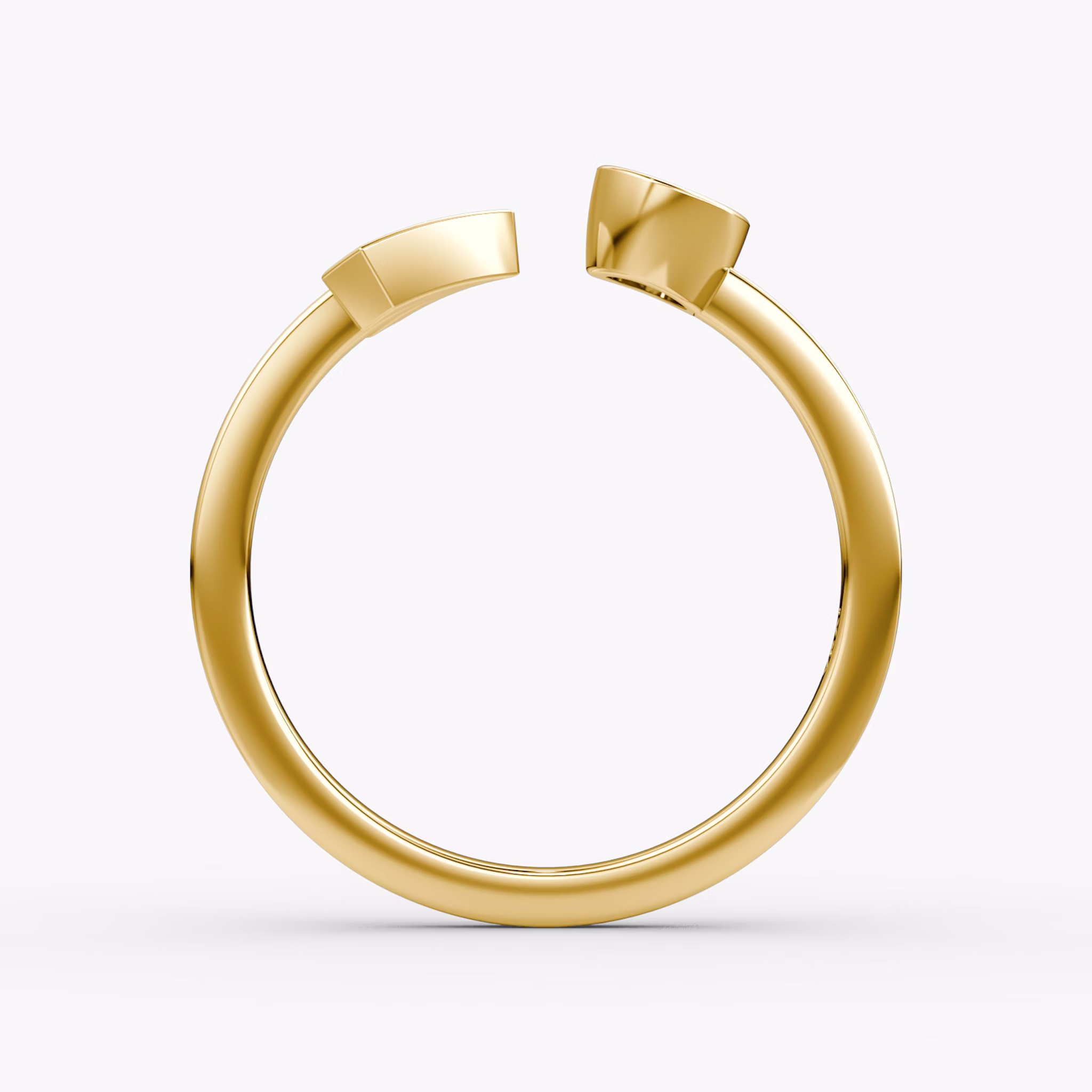 Arrow Cuff Ring | Round Brilliant | 14k | Yellow Gold | caratWeight: 0.25ct