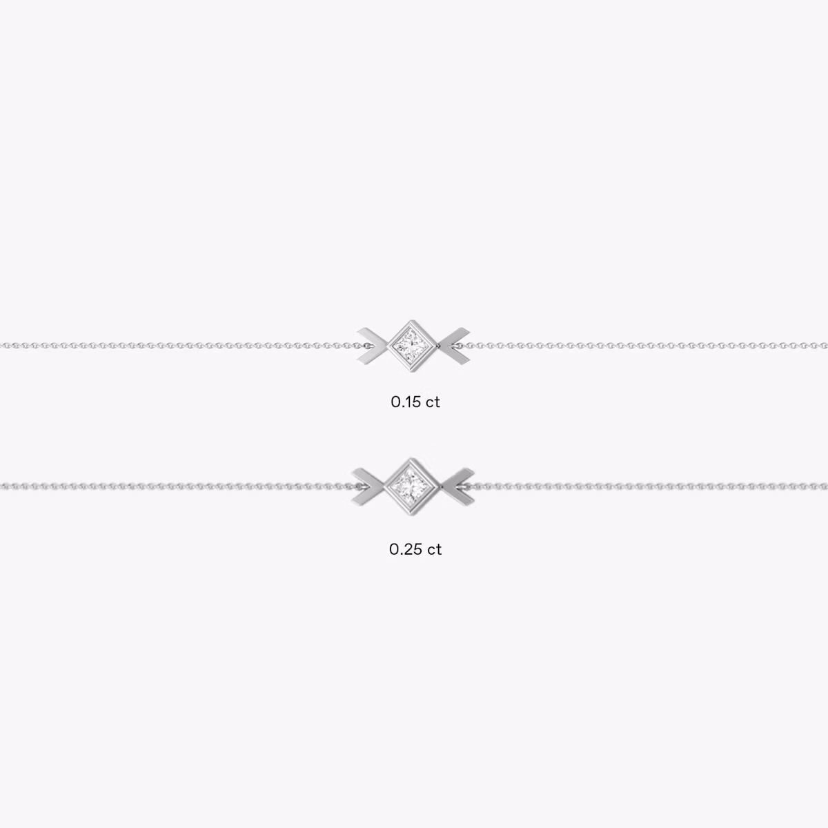 Arrow Bracelet | Princess | 14k | White Gold | caratWeight: 0.15ct