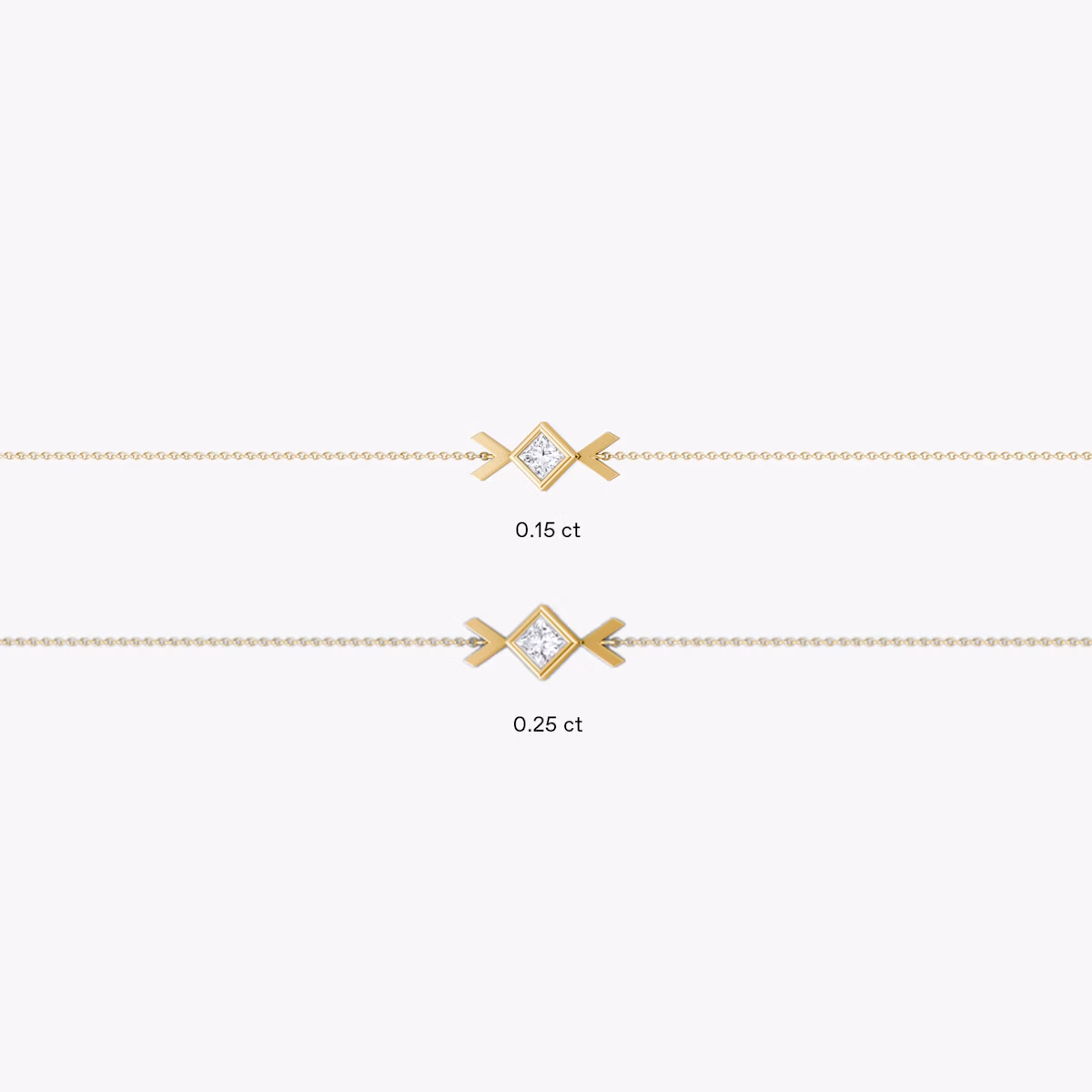 Arrow Bracelet | Princess | 14k | Yellow Gold | caratWeight: 0.15ct