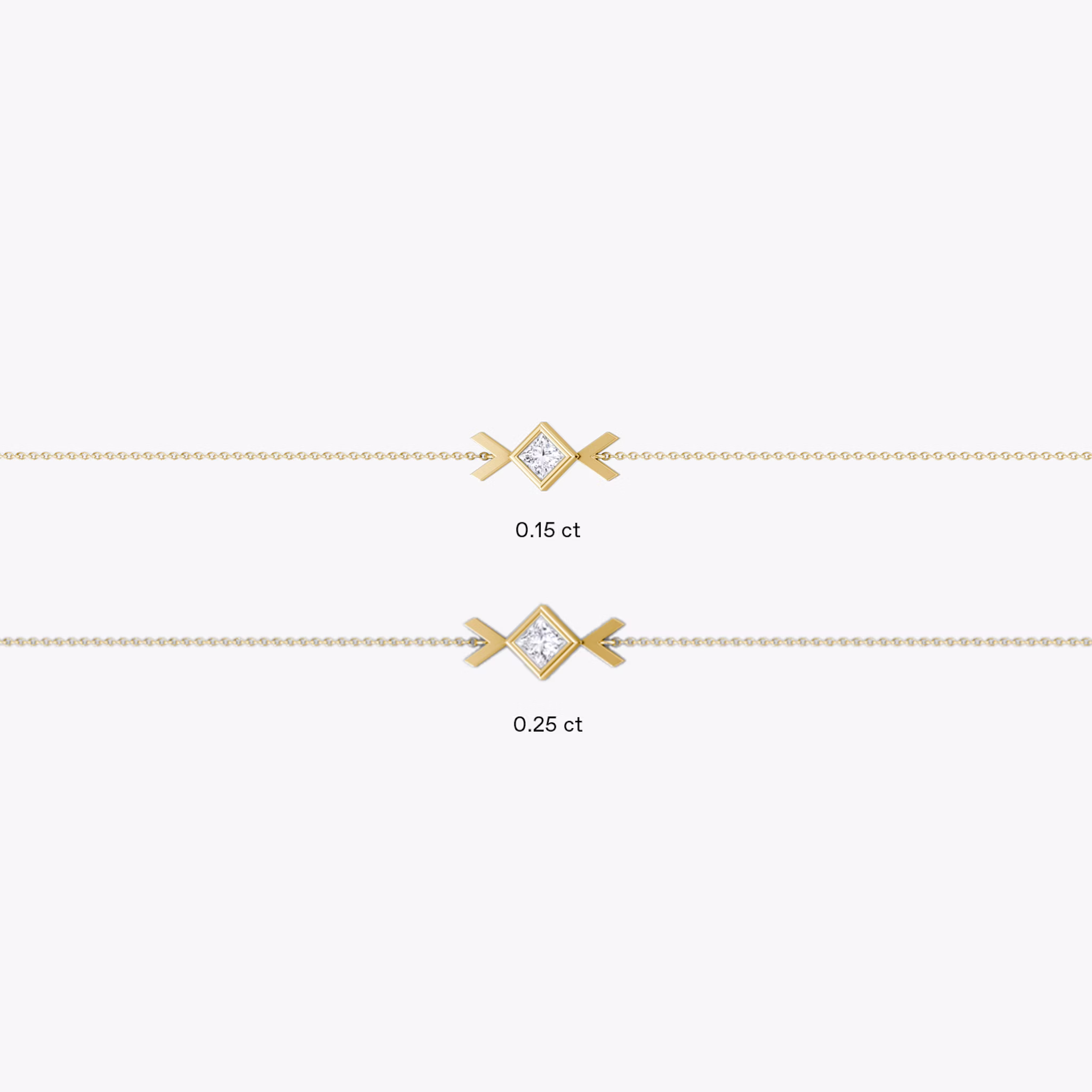 Arrow Bracelet | Princess | 14k | Yellow Gold | caratWeight: 0.25ct