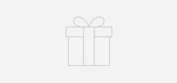 An outline of a present with a bow on top.