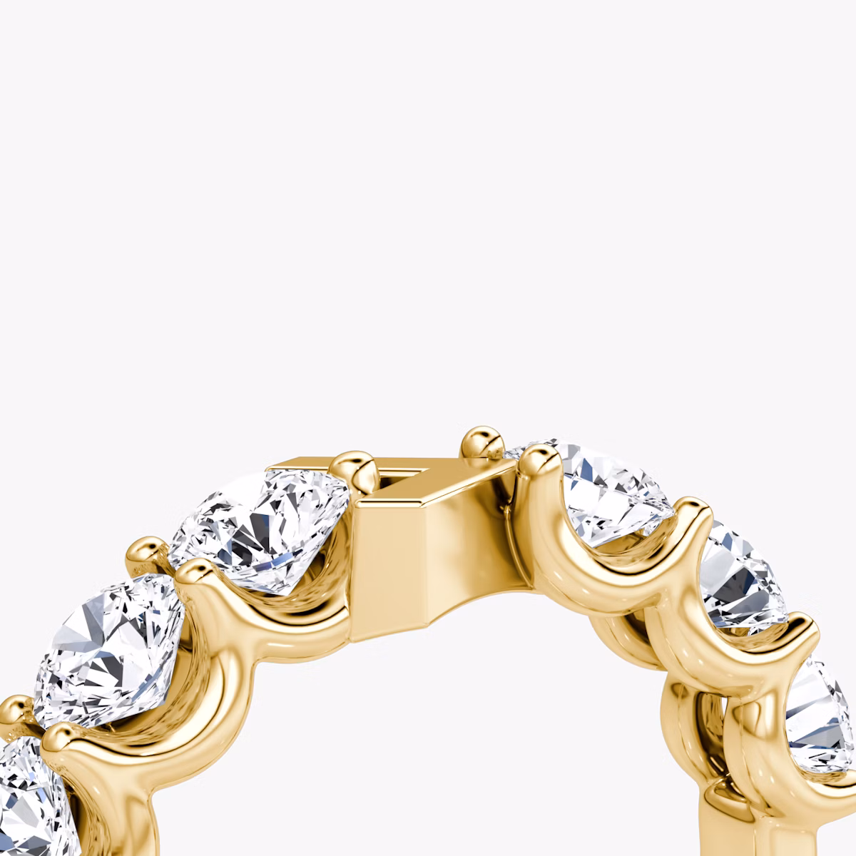 The V Eternity Band | Round Brilliant | 18k | Yellow Gold | bandStyle: half | caratWeight: 1.5ct