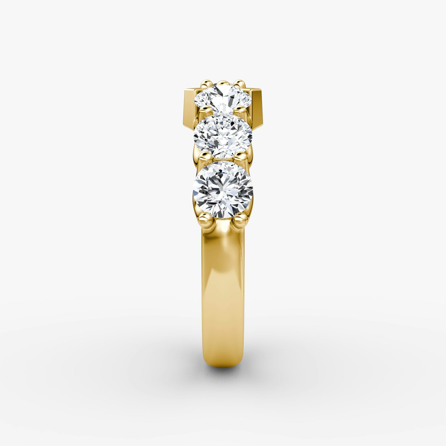 The V Eternity Band | Round Brilliant | 18k | Yellow Gold | bandStyle: half | caratWeight: 1.5ct