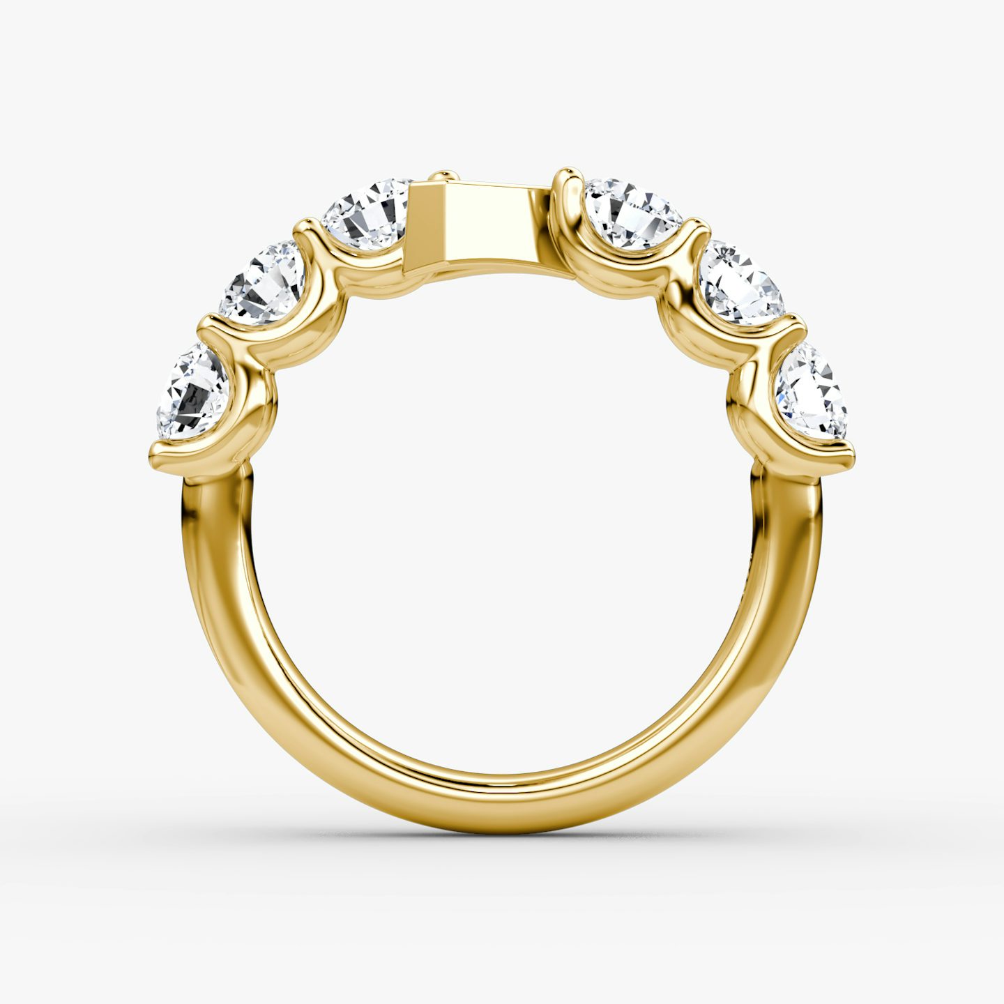 The V Eternity Band | Round Brilliant | 18k | Yellow Gold | bandStyle: half | caratWeight: 1.5ct