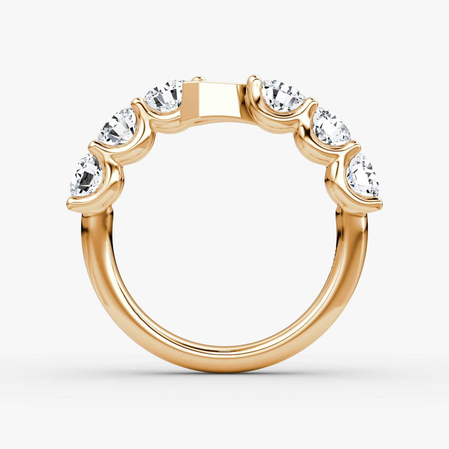The V Eternity Band | Round Brilliant | 14k | Rose Gold | bandStyle: half | caratWeight: 1.5ct