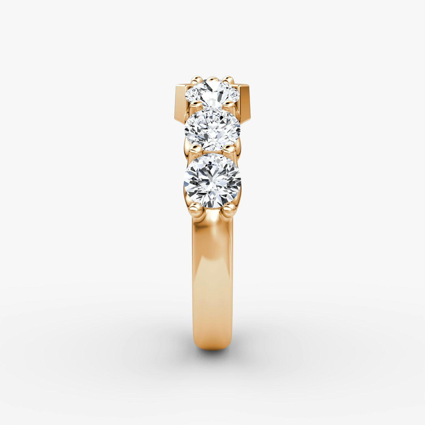 The V Eternity Band | Round Brilliant | 14k | Rose Gold | bandStyle: half | caratWeight: 1.5ct