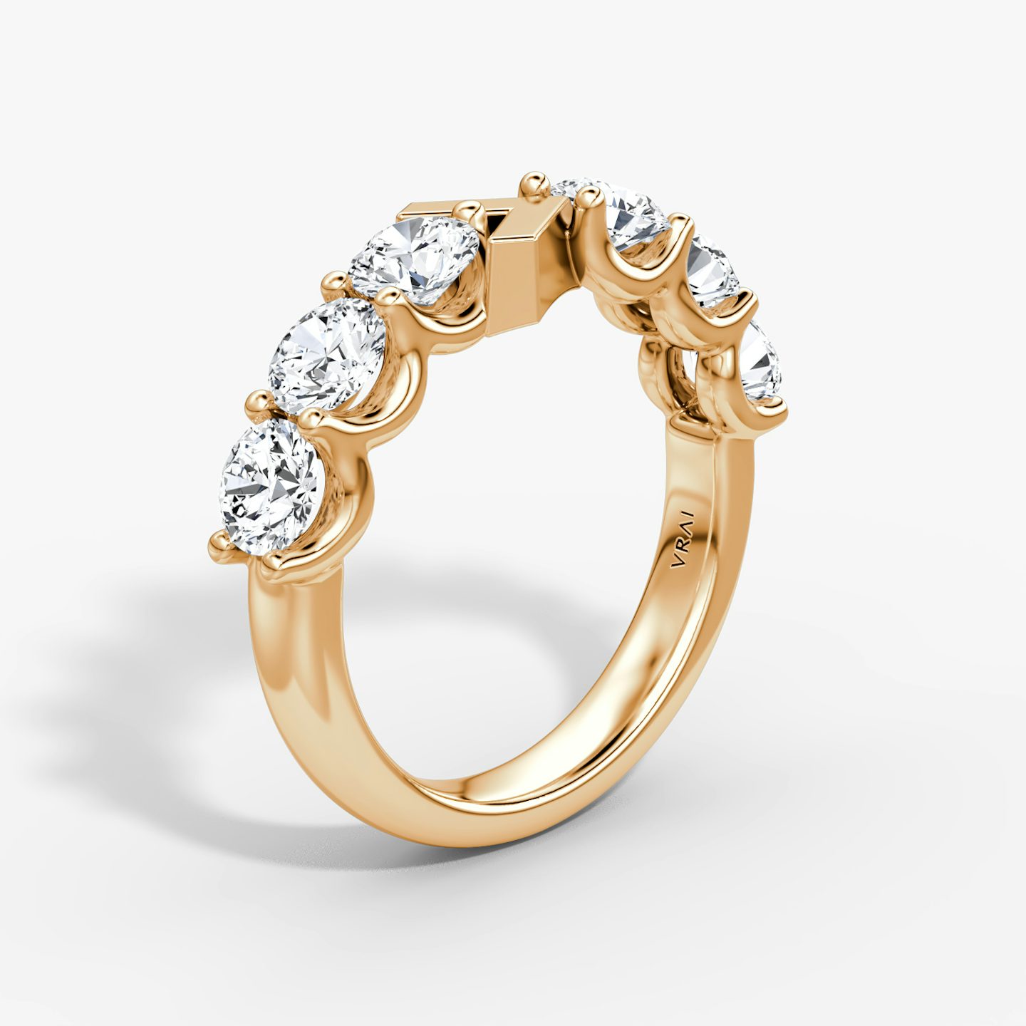 The V Eternity Band | Round Brilliant | 14k | Rose Gold | bandStyle: half | caratWeight: 1.5ct