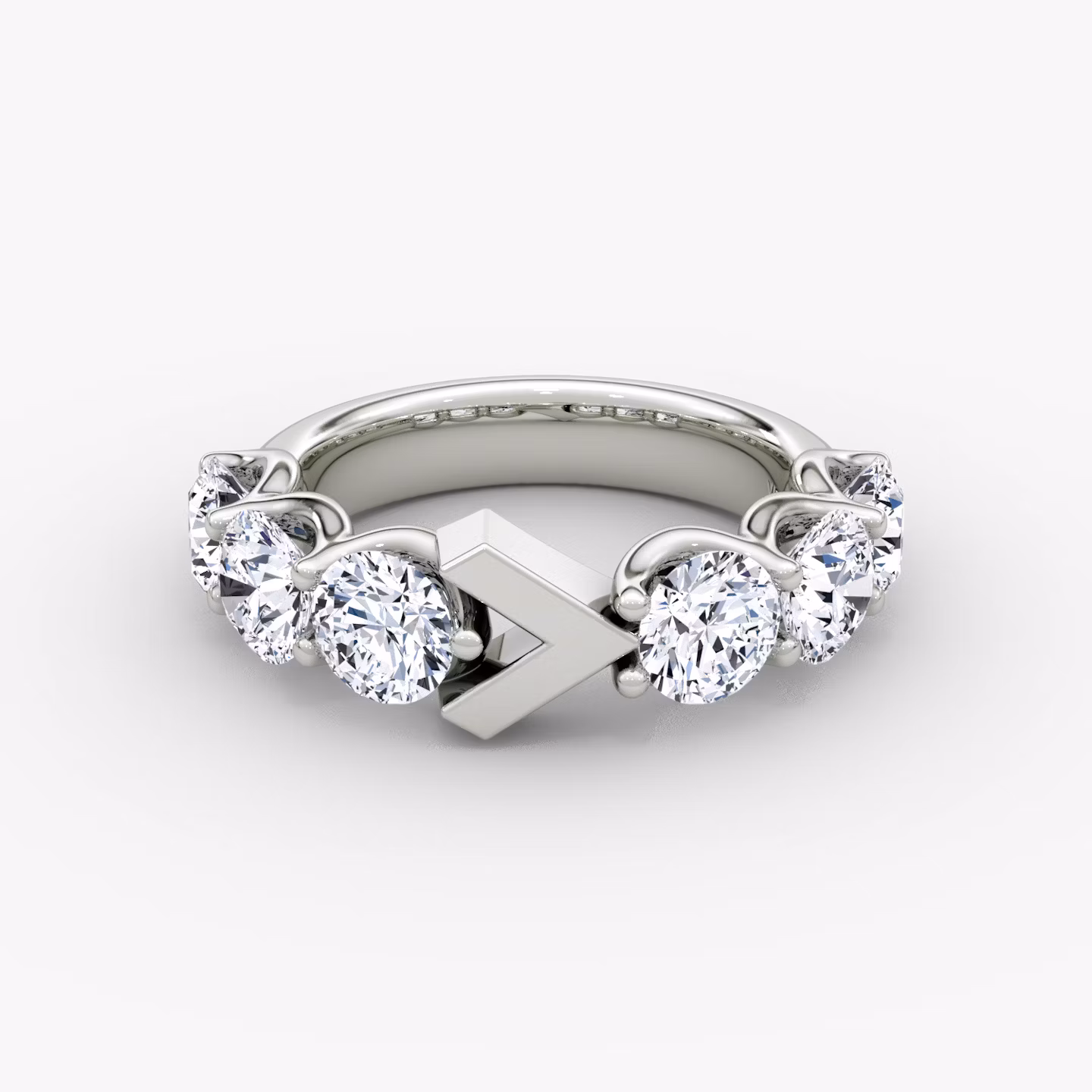 The V Eternity Band Round Brilliant | Platinum
