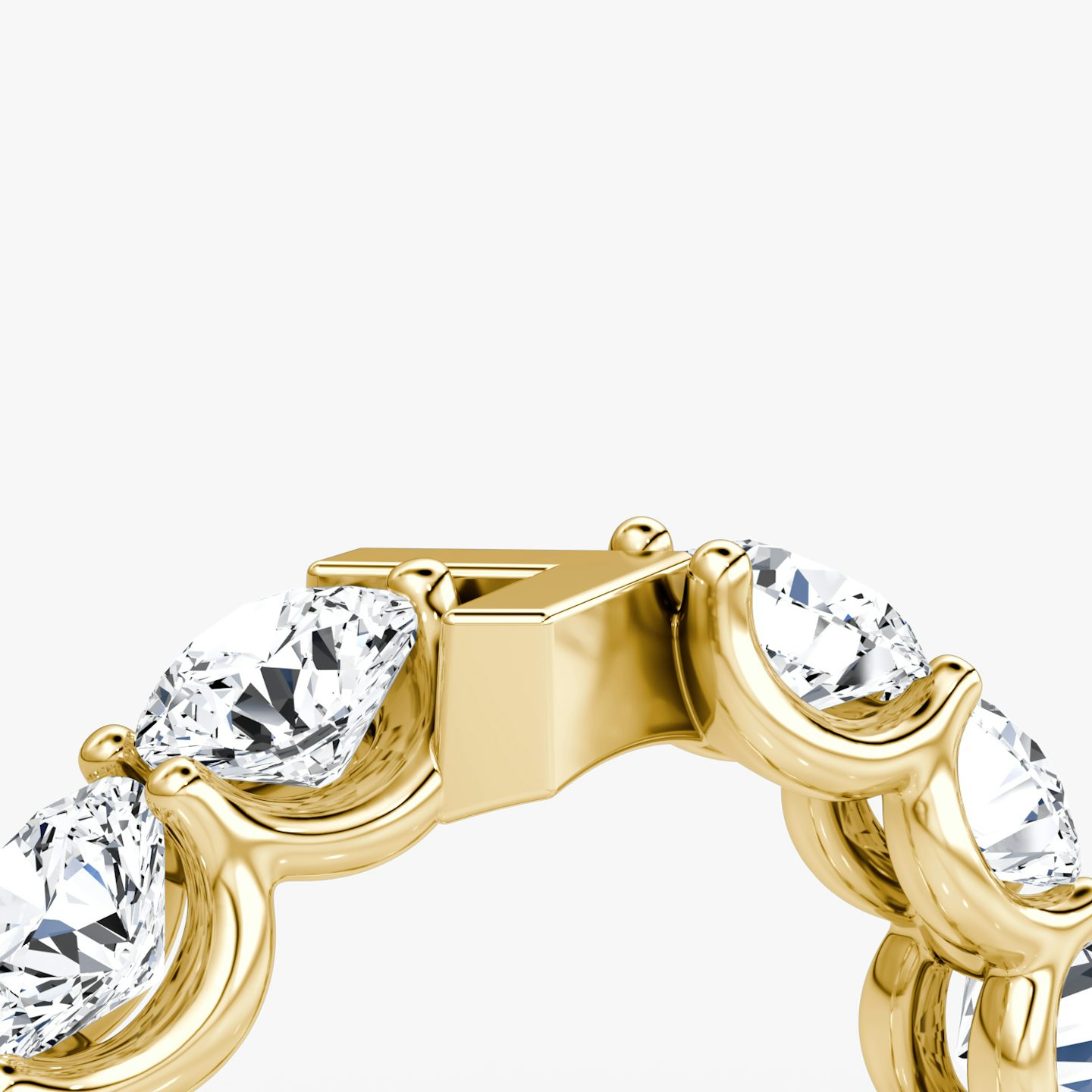 The V Eternity Band | Round Brilliant | 18k | Yellow Gold | bandStyle: half | caratWeight: 3.0ct