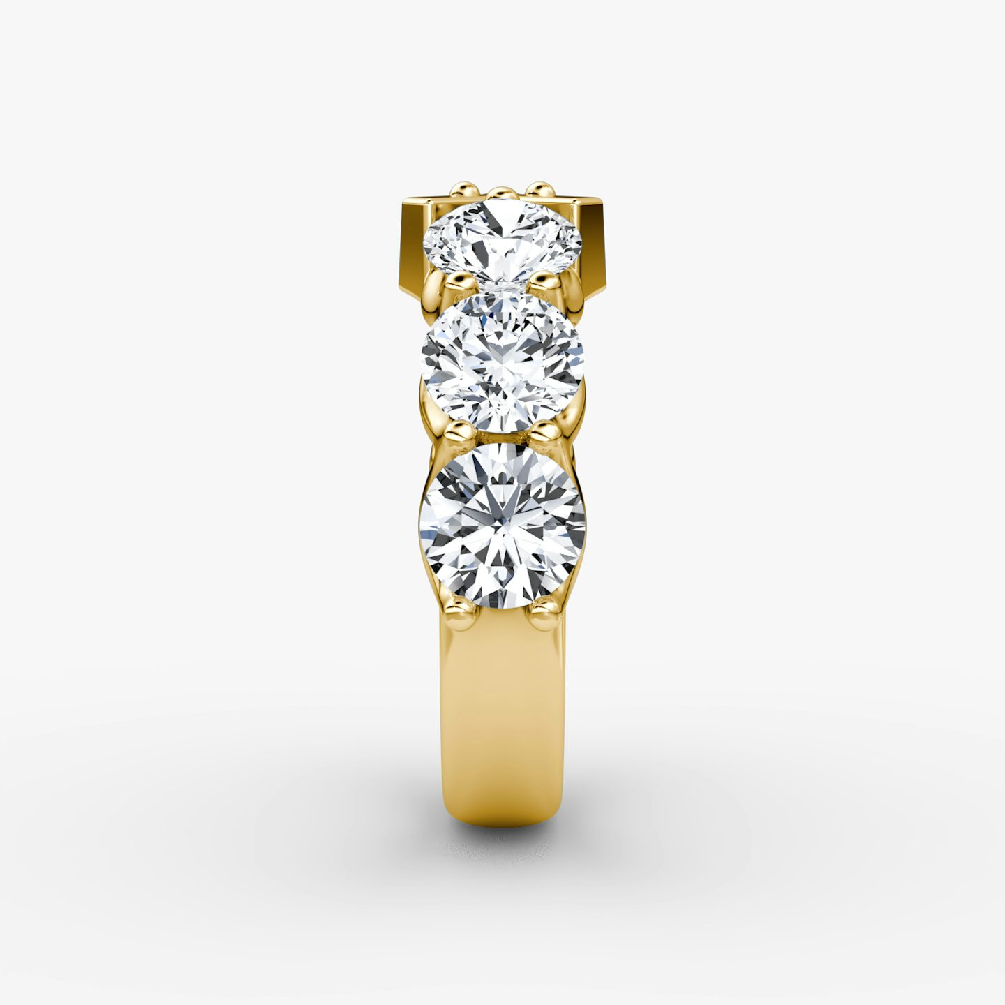 The V Eternity Band | Round Brilliant | 18k | Yellow Gold | bandStyle: half | caratWeight: 3.0ct