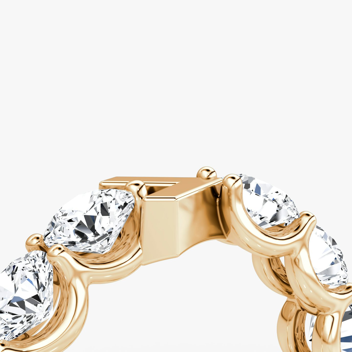 The V Eternity Band | Round Brilliant | 14k | Rose Gold | bandStyle: half | caratWeight: 3.0ct